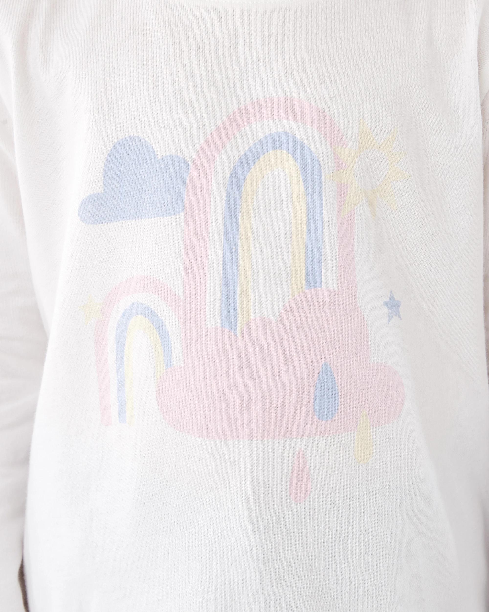 4 Print T-shirt Wht Rainbw, 4 of 6