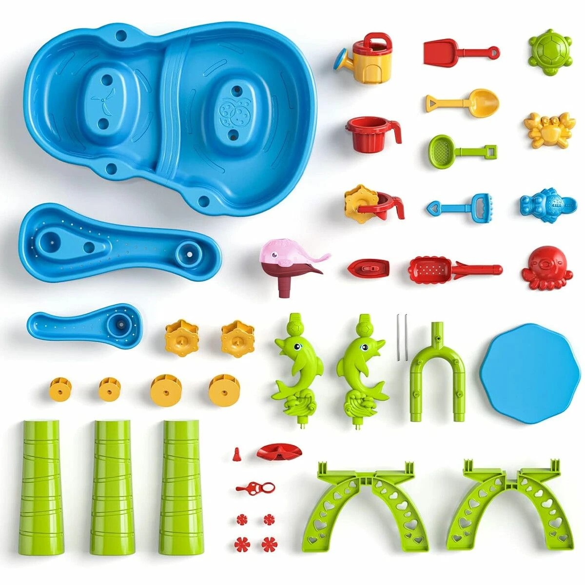 3 AUSWAY Sand Water Play Table Waterfall Pool Toys Sandpit, 3 of 4