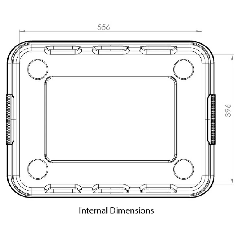 3 J.Burrows 35L Modular Storage Container Clear Clear/Grey, 3 of 6