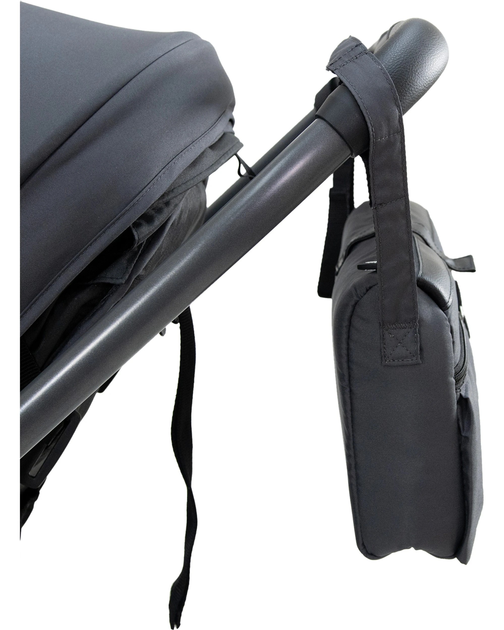 7 ValcoBaby Pram Stroller Carry All Caddy Organiser Universal Fit With Pocks - Grey, 7 of 7