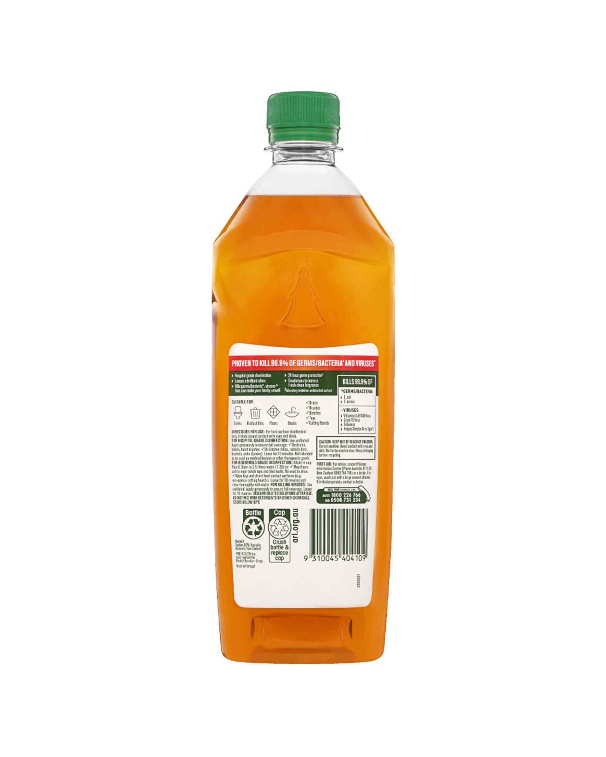 3 Pine O Cleen Disinfectant Anti-Bacterial Pine 8 Pack 500ml Hospital Grade - Multi, 3 of 3