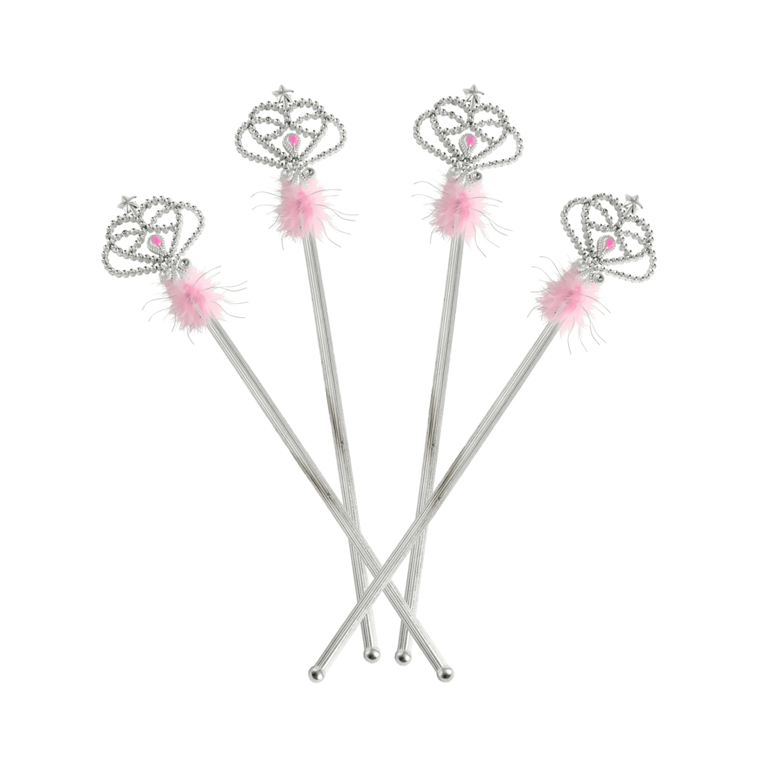 1 US Toy Magical Princess Pink Marabou Plastic Wands Pack of 12, 1 of 3