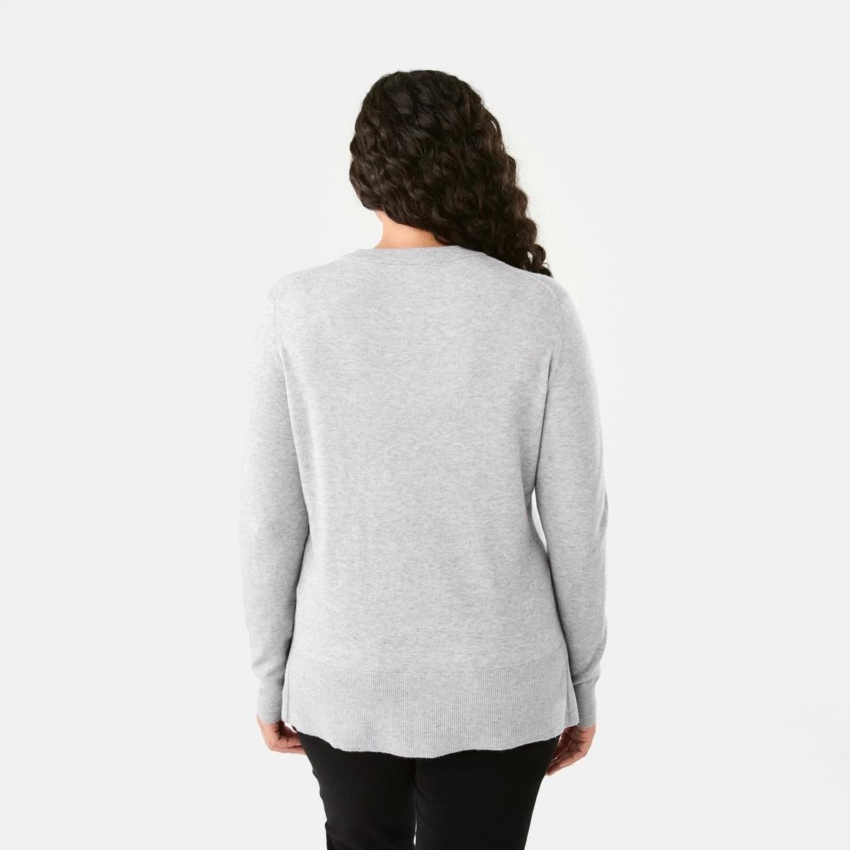 3 Crew Neck Lightweight Jumper Grey Marle, 3 of 7