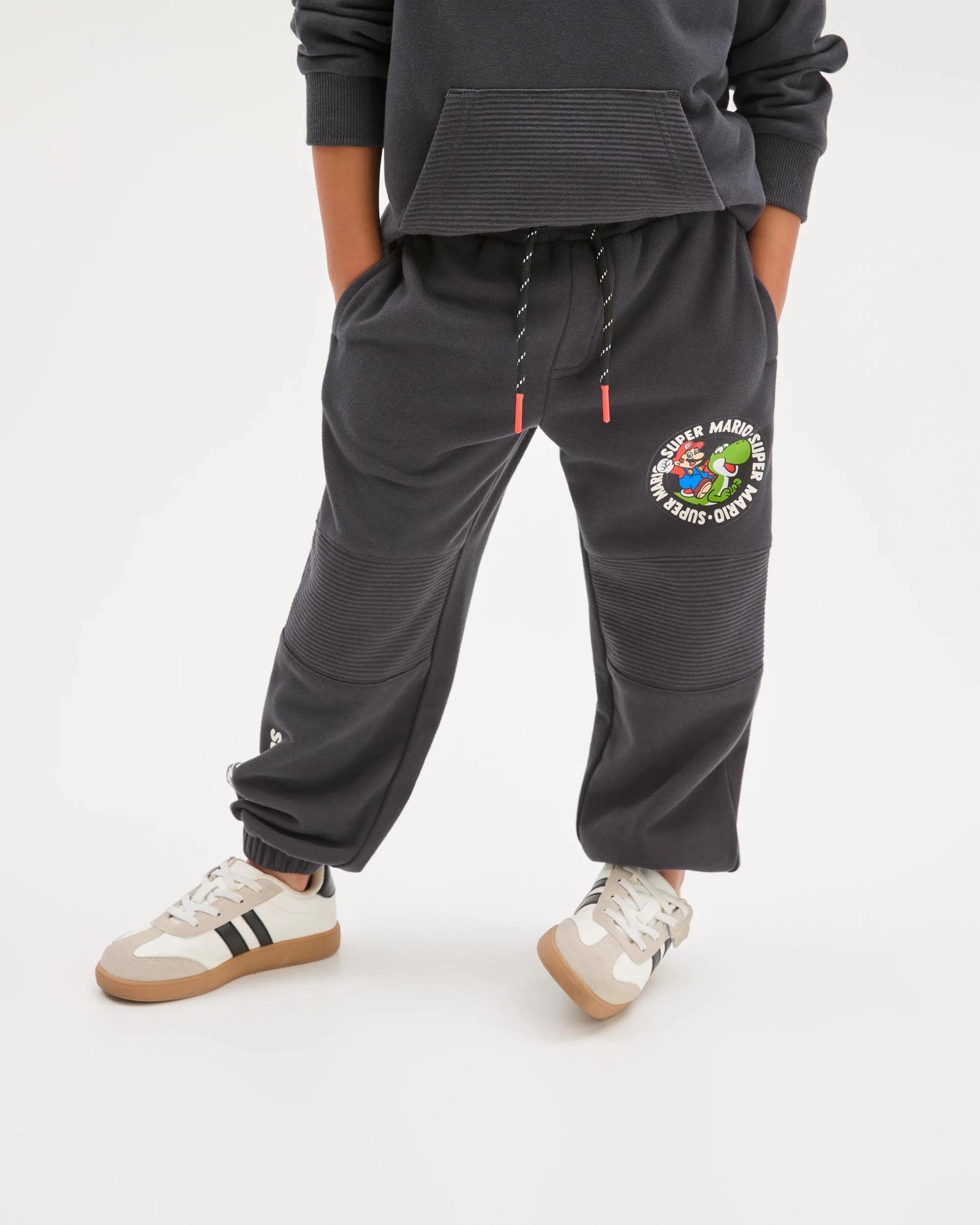 3 Super Mario Australian Cotton Blend Trackpants CHARCOAL, 3 of 6