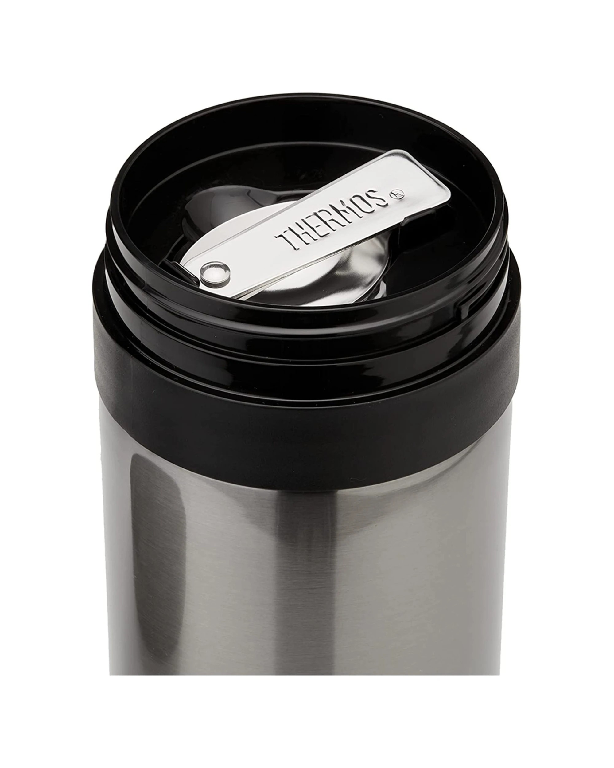 2 Thermos 470Ml Funtainer Vacuum Insulated Food Jar With Spoon - Charcoal, 2 of 2