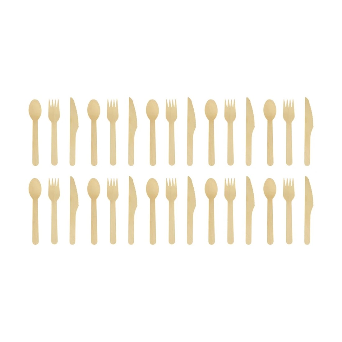 4 150 Piece Wooden Cutlery Set, 4 of 5