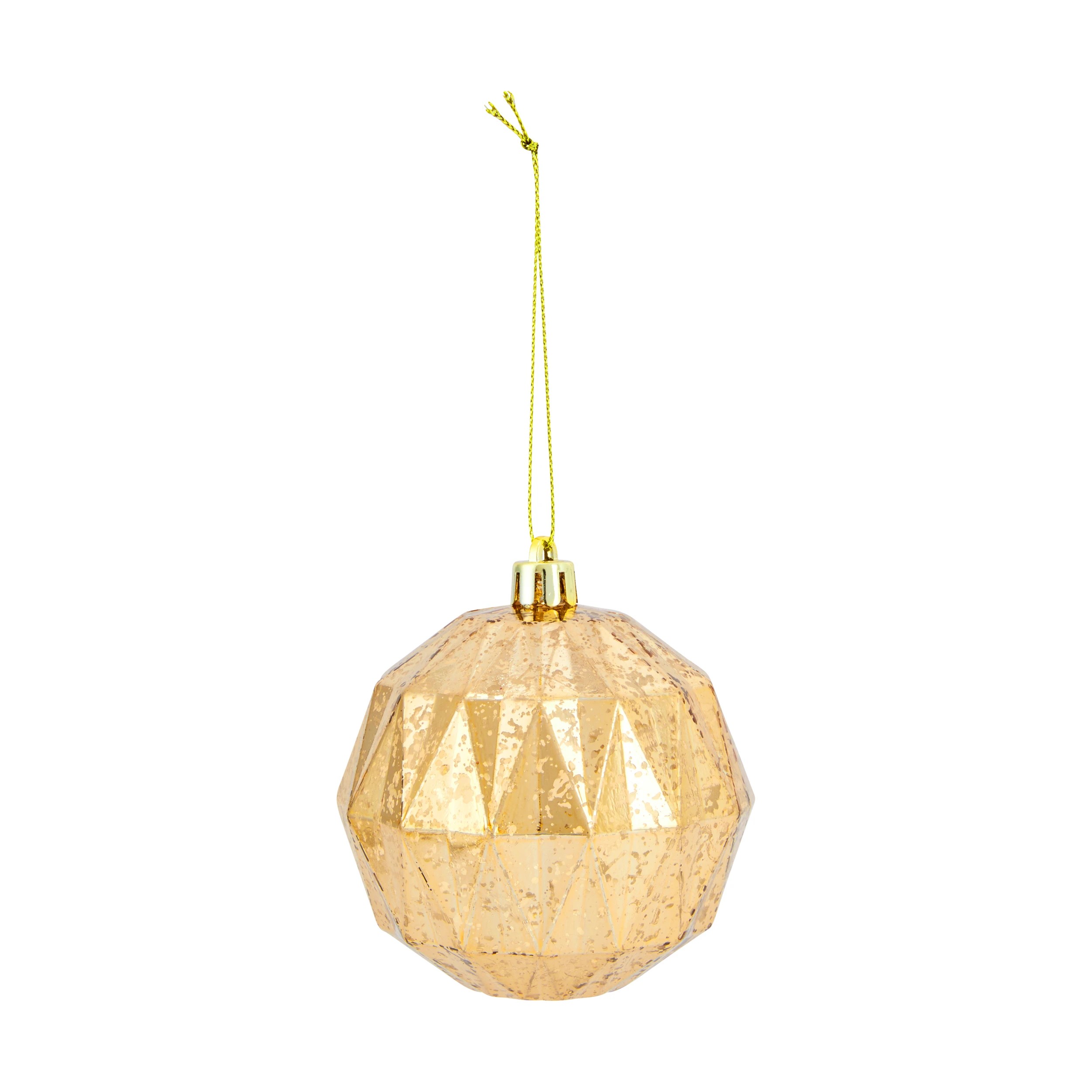 4 8 Pack 8cm Gold Baubles, 4 of 6