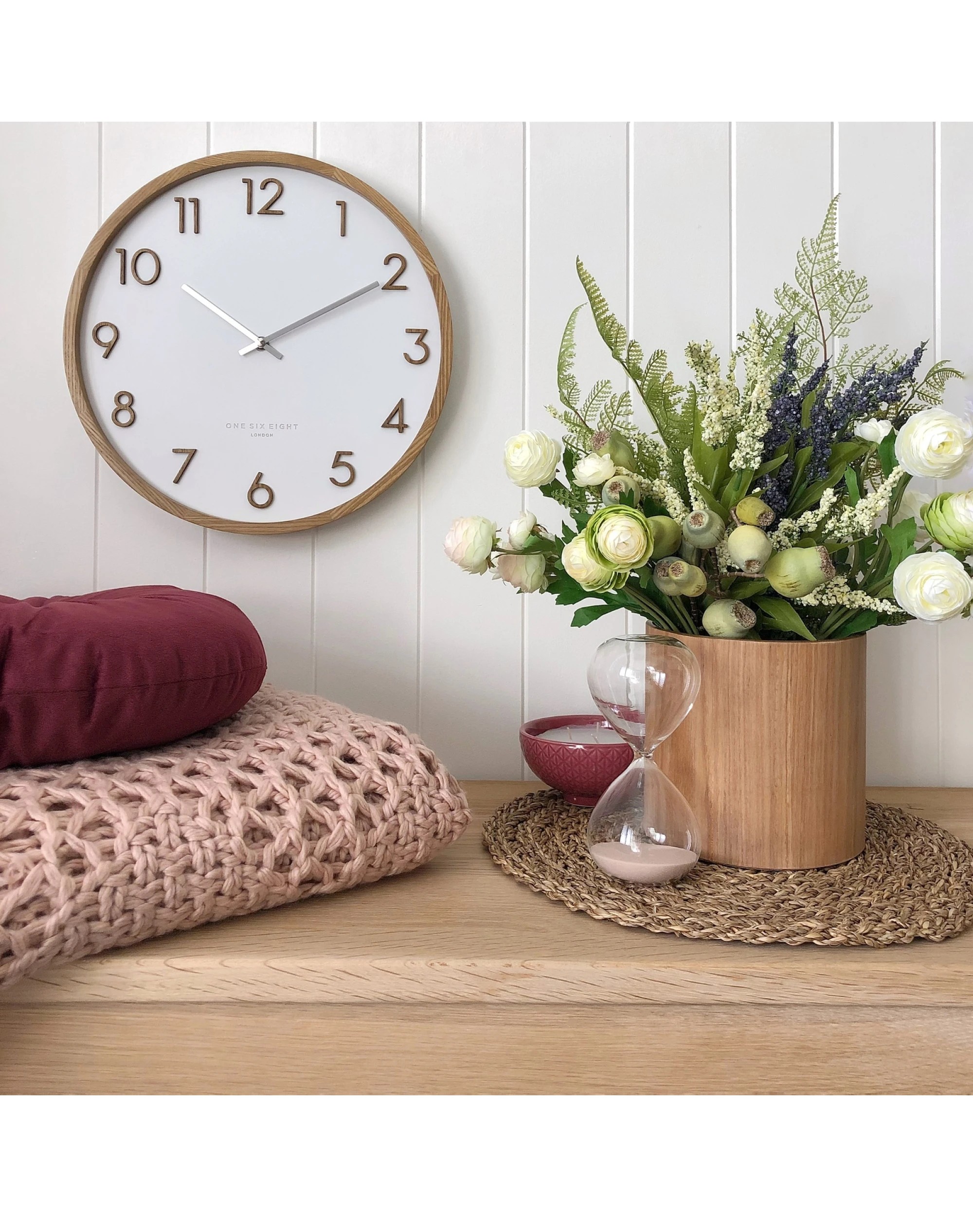 6 One Six Eight London Scarlett Silent Wall Clock - 35cm - White, 6 of 7