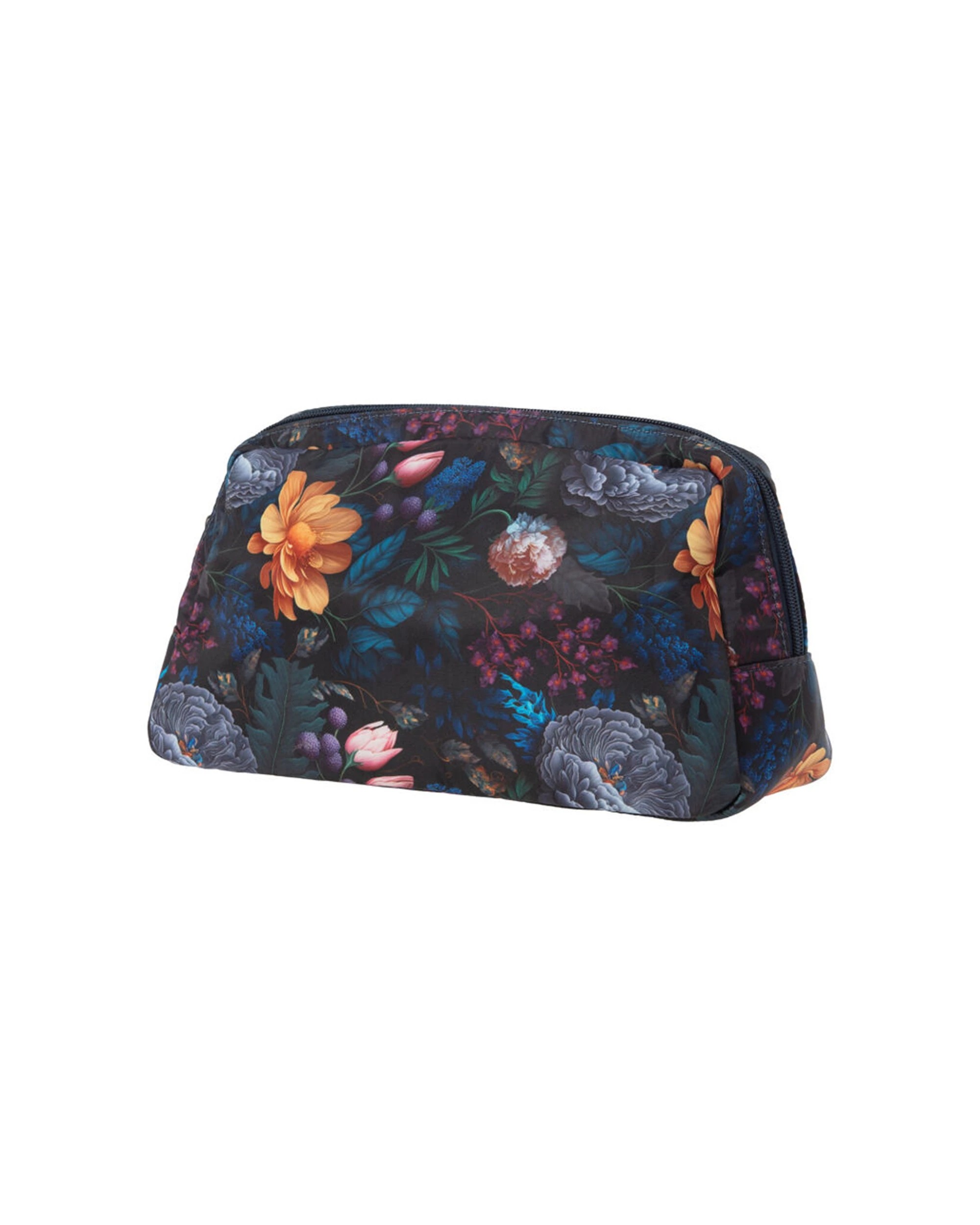 1 Bramble Bay Vintage Floriade Velvet Bloom Wash Cosmetic Bag Travel - Black, 1 of 1