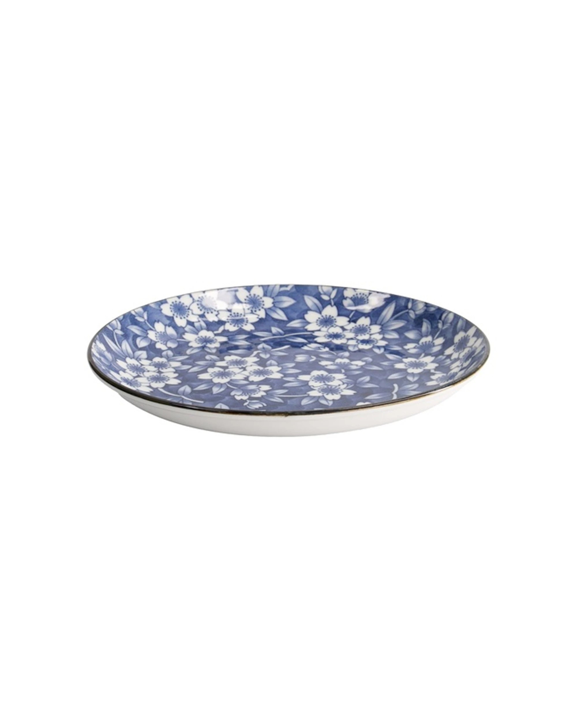 1 Tokyo Design Tokyo Sakura Round Plate 21cm Porcelain Microwave Safe - Blue, 1 of 1