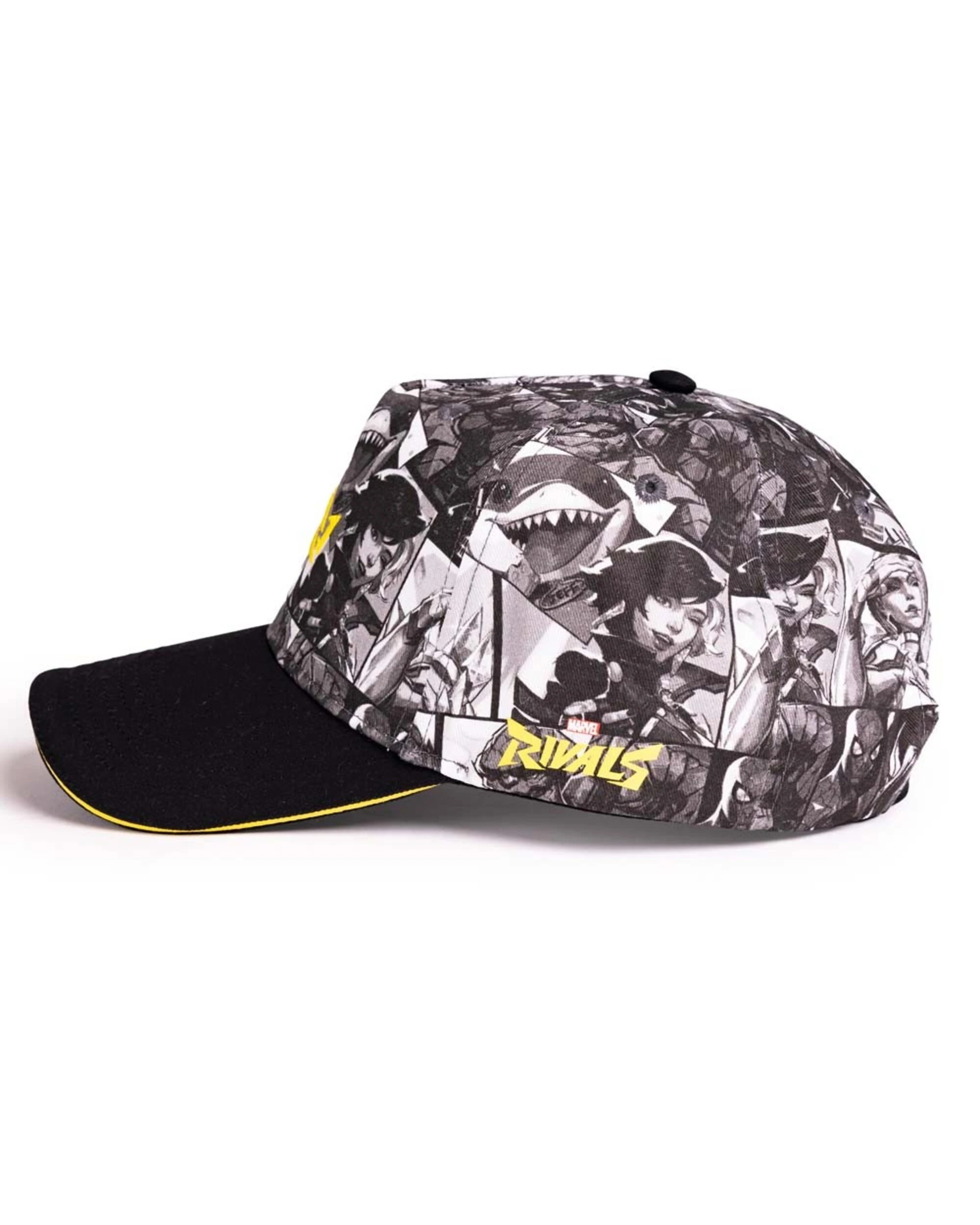 2 Marvel Rivals - Monochrome Character Curved Brim Art Cap - Black,White,Yellow, 2 of 3