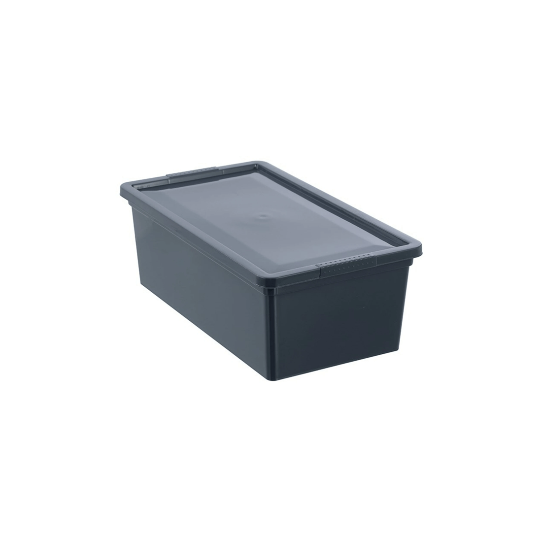 4 Boxsweden Essentials 6l 33.5cm Stackable Tub With Lid Storage Container
 - Black, 4 of 5