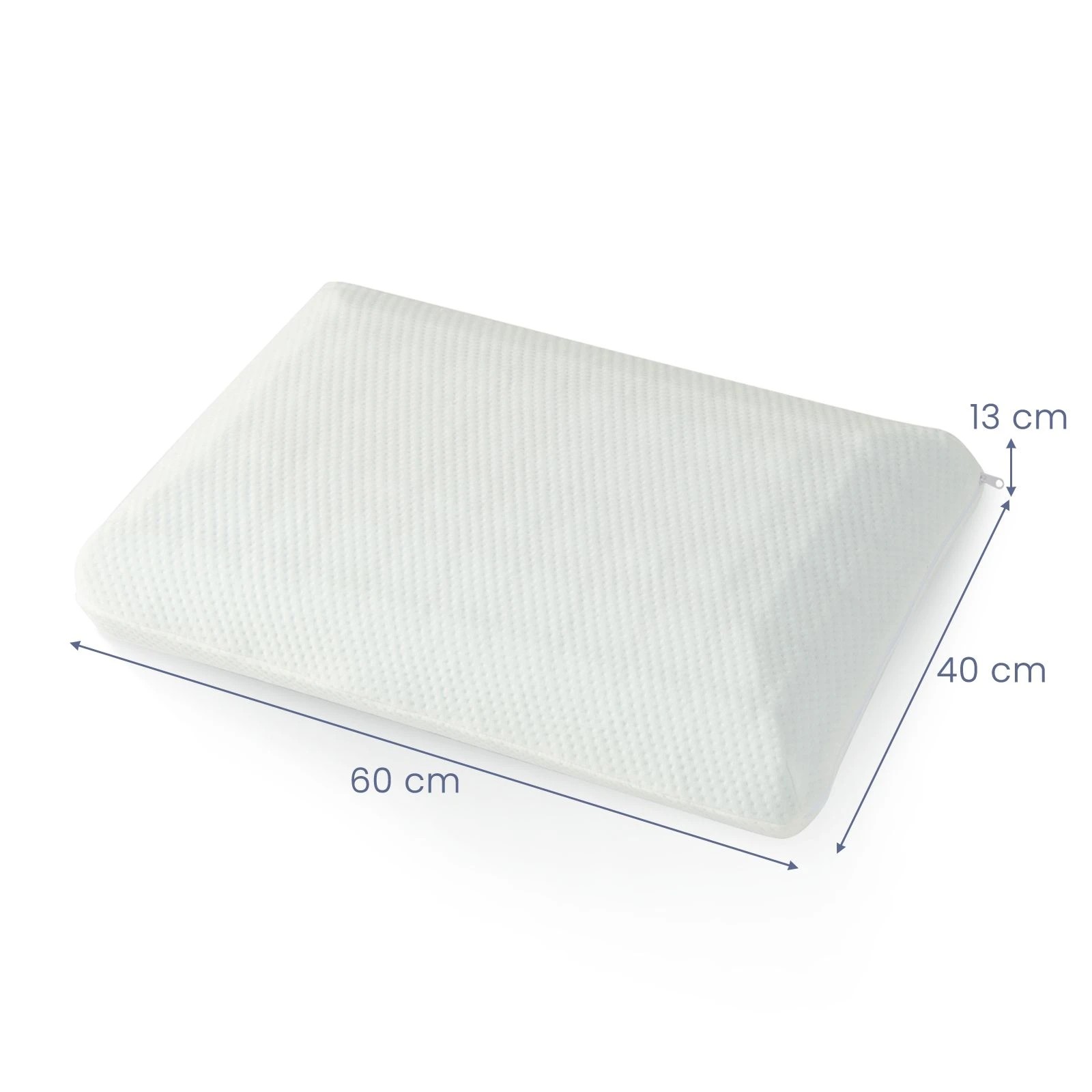 3 Costway 2PCS Memory Foam Pillow Resilient Bed Pillow Retachable Bed Cushion Back Support, 3 of 3
