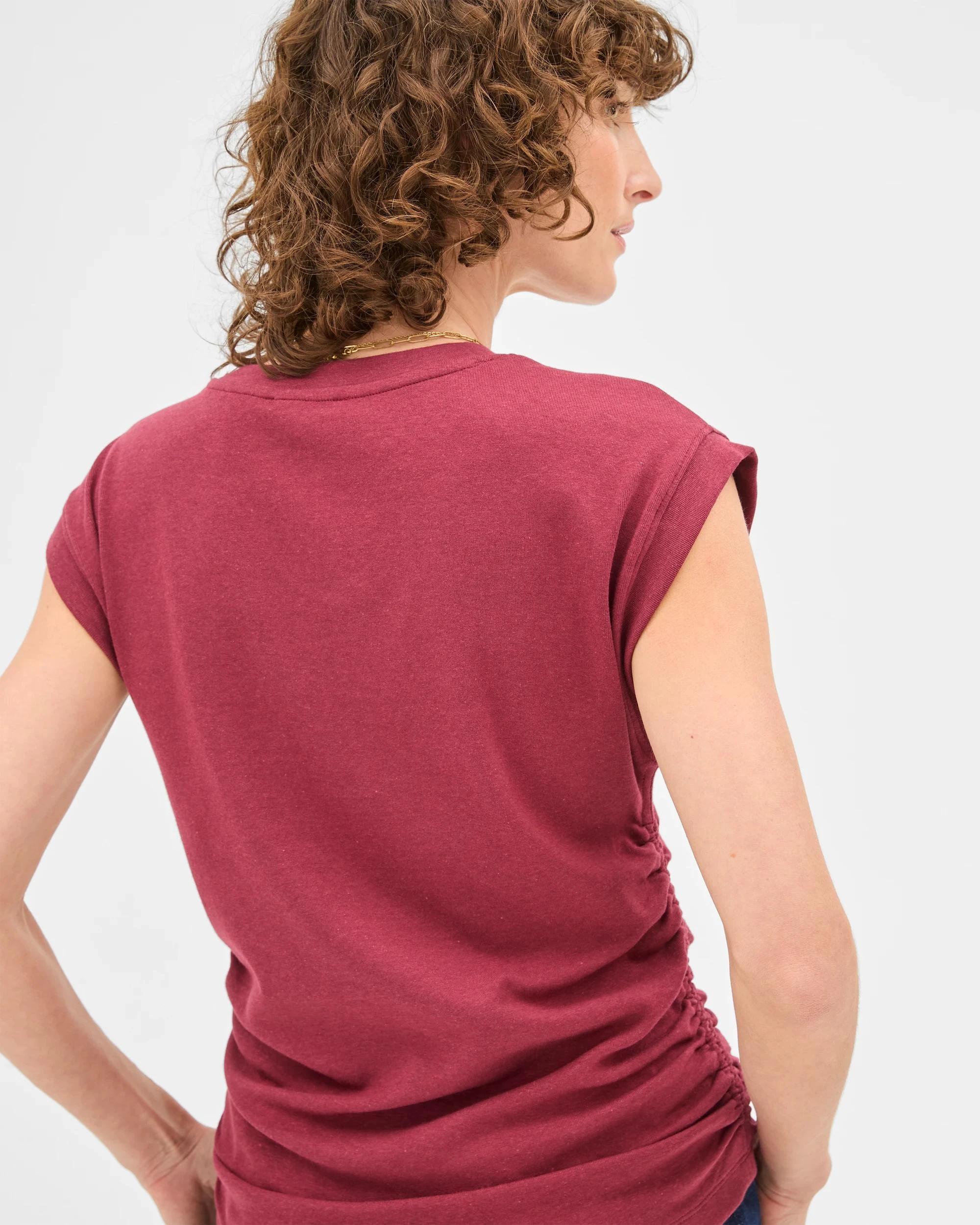 5 Target Gathered Waist Muscle T-Shirt MULBERRY, 5 of 7