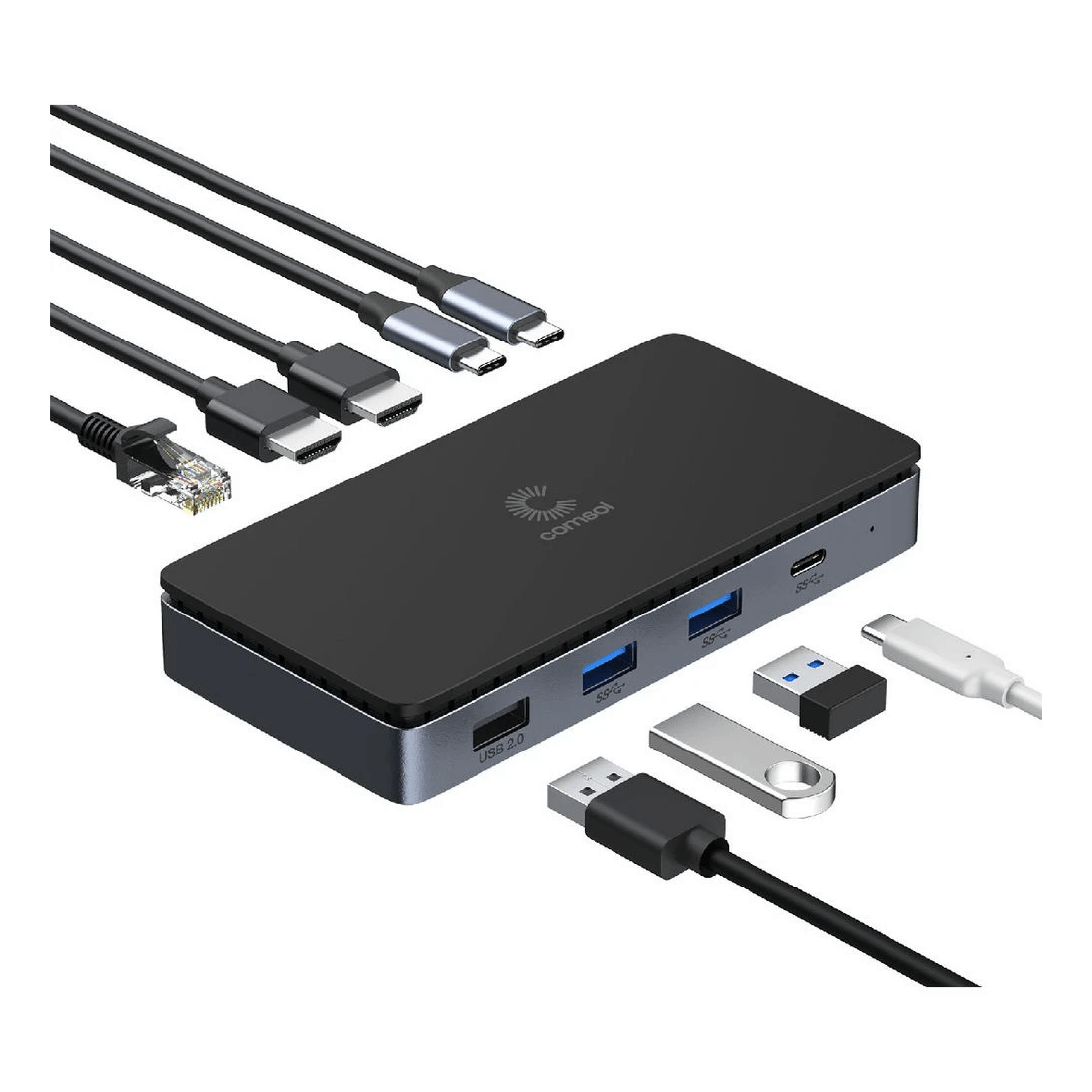 1 Comsol USB-C Dual 4K HDMI Mini Docking Station, 1 of 5