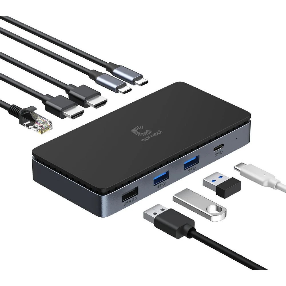 2 Comsol USB-C Dual 4K HDMI Mini Docking Station, 2 of 6
