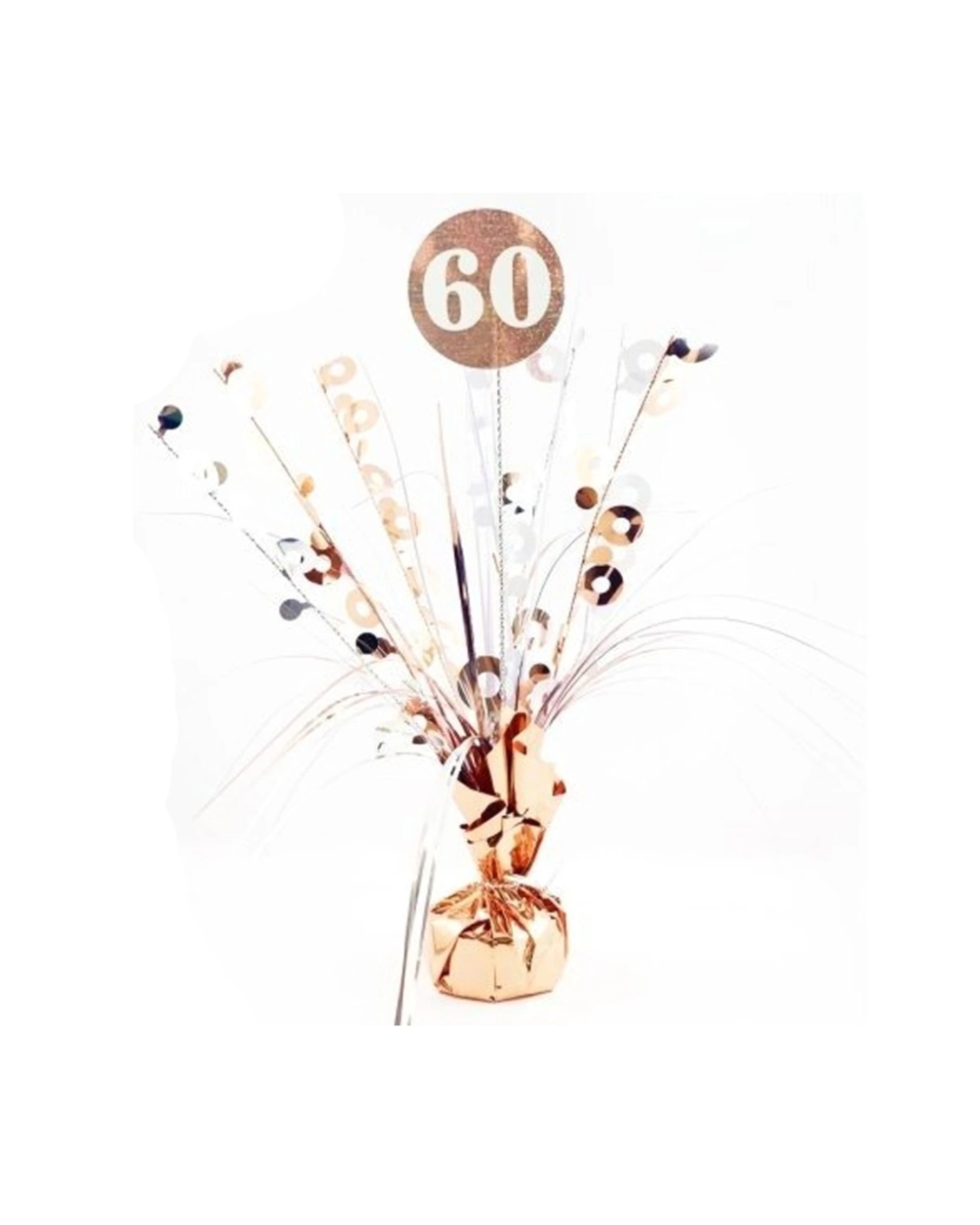 1 Alpen Centrepiece Weight Table Deco 60th Birthday Party Decoration Rose - Gold, 1 of 1