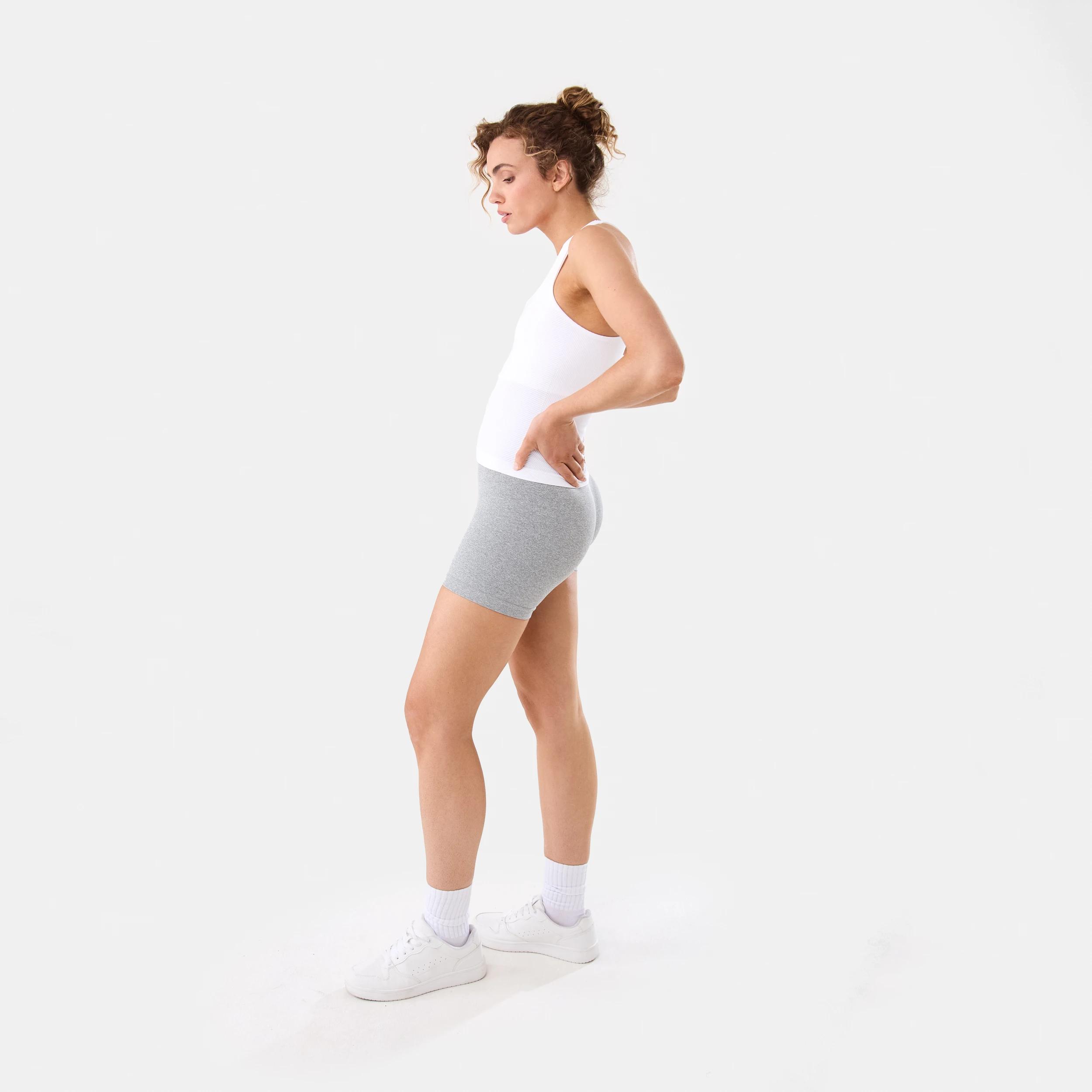 3 Active Womens Tape Bike Shorts SOFT GREY MARLE, 3 of 6