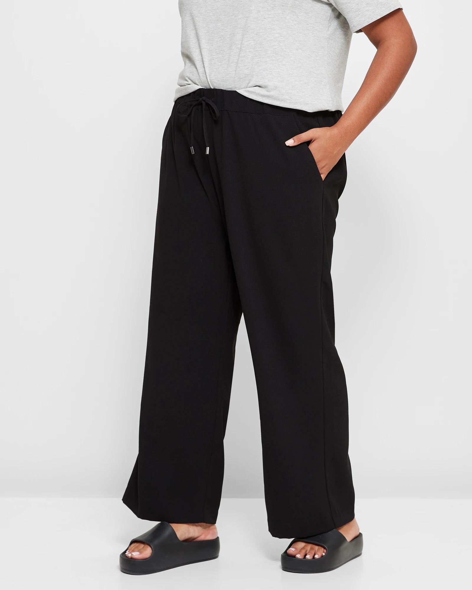 3 Target Plus Size Wide Leg Suit Pants BLACK, 3 of 10