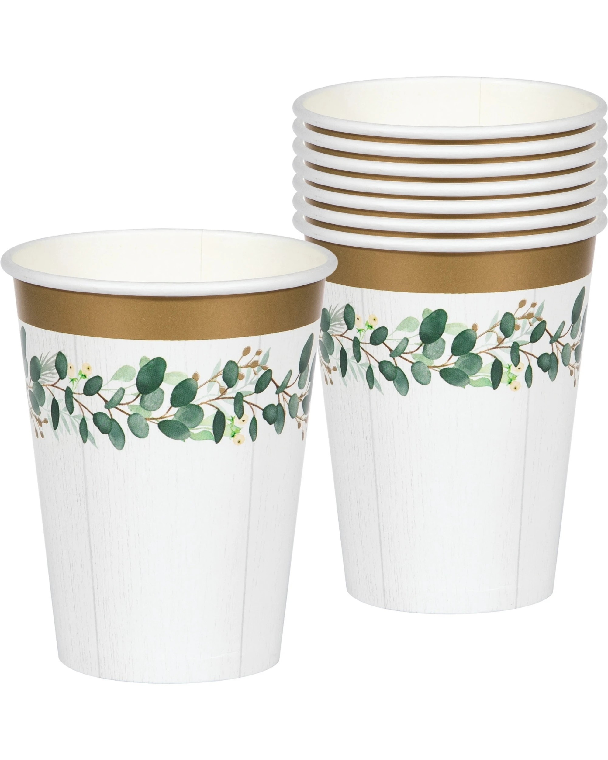 1 Creative Converting Eucalyptus Greens Paper Cups Pack of 8 - Multi, 1 of 1