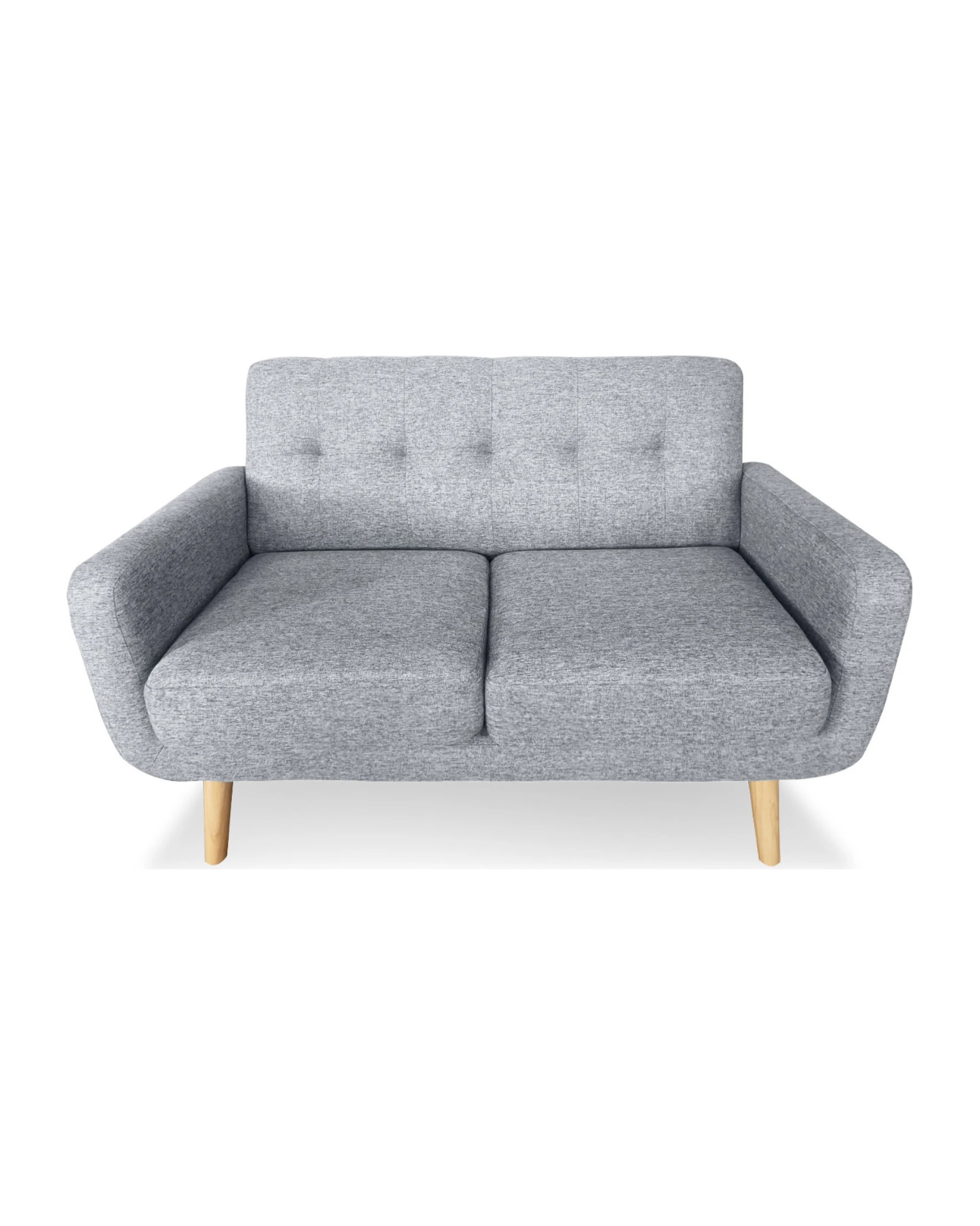 3 Sarantino 6-seater Linen Sofa Set Couch Futon - Light Grey, 3 of 9