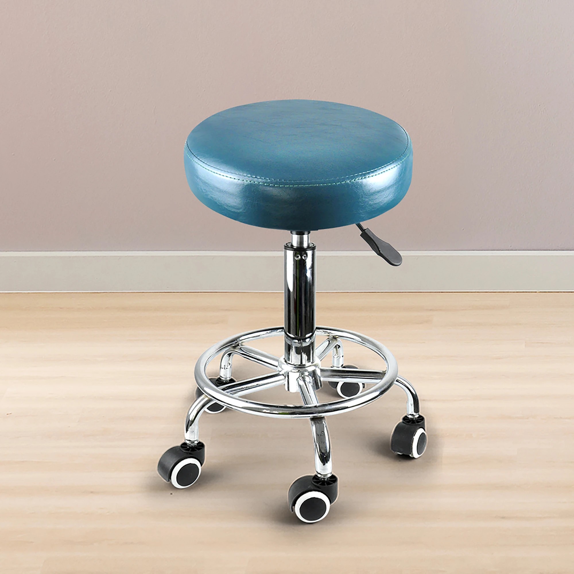 6 Levede 4x Swivel Bar Stools  Teal, 6 of 7
