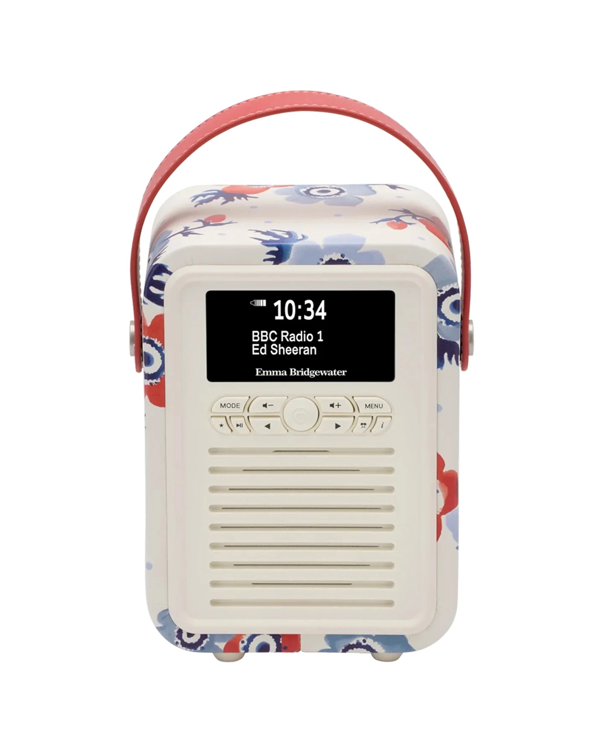 8 VQ Retro Mini Dab Radio Emma Bridgewater Anemone Bluetooth Alarm 60 Presets - White, 8 of 9