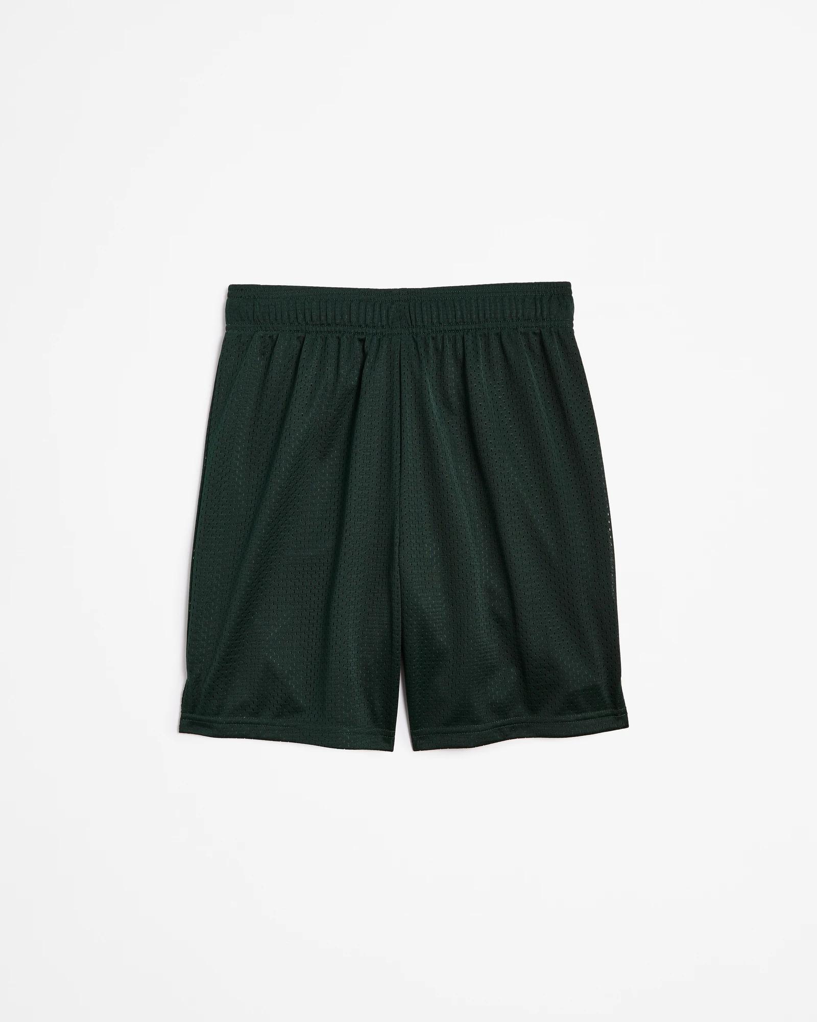 1 Target Kids School Basketball Mesh Shorts - Recycled Polyester, Regular Fit, Royal Blue (size 14) BOTTLE GREEN, 1 of 3