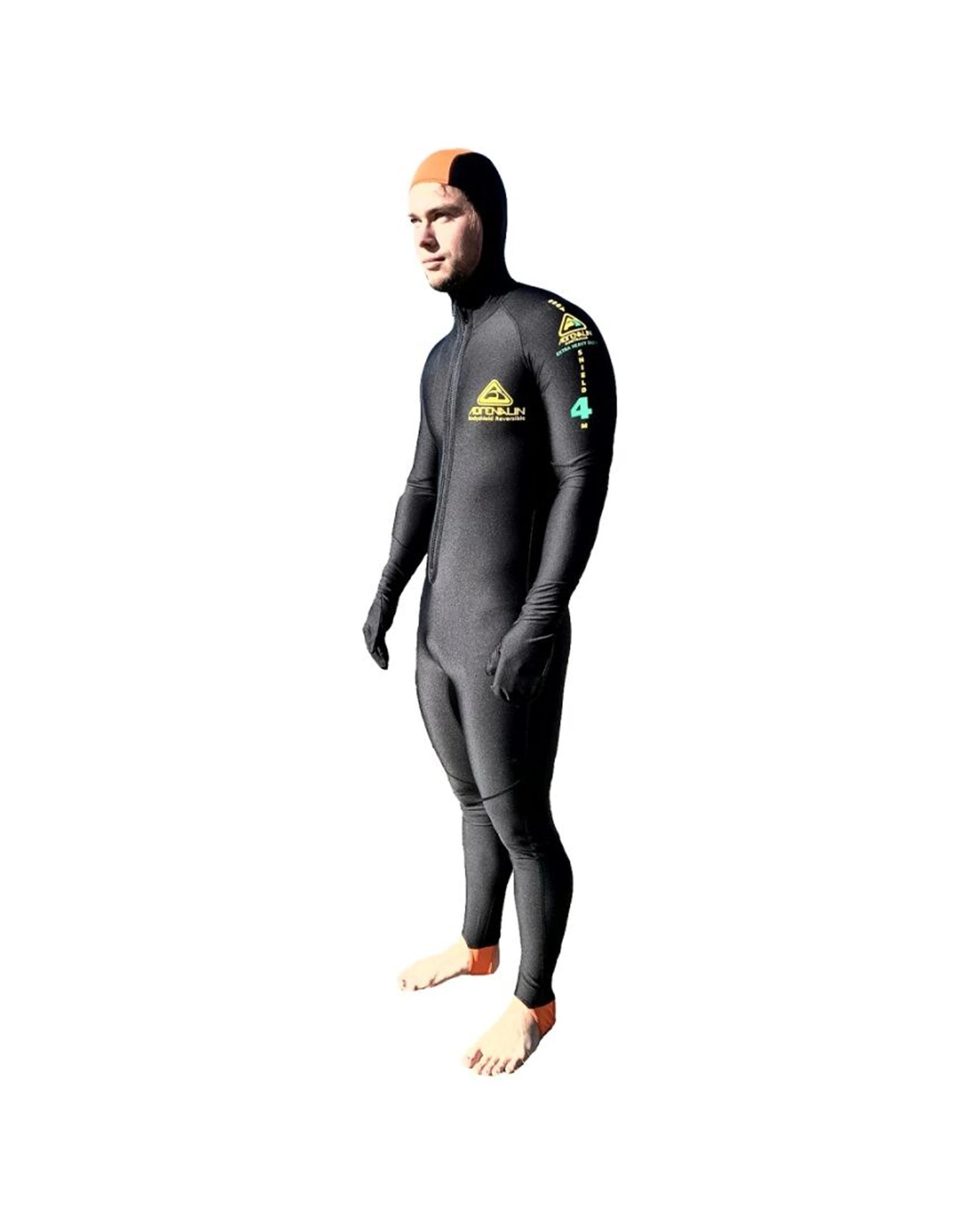 1 Adrenalin BodyShield Microfibre Hooded Reversible Dive Suit BLACK, 1 of 1