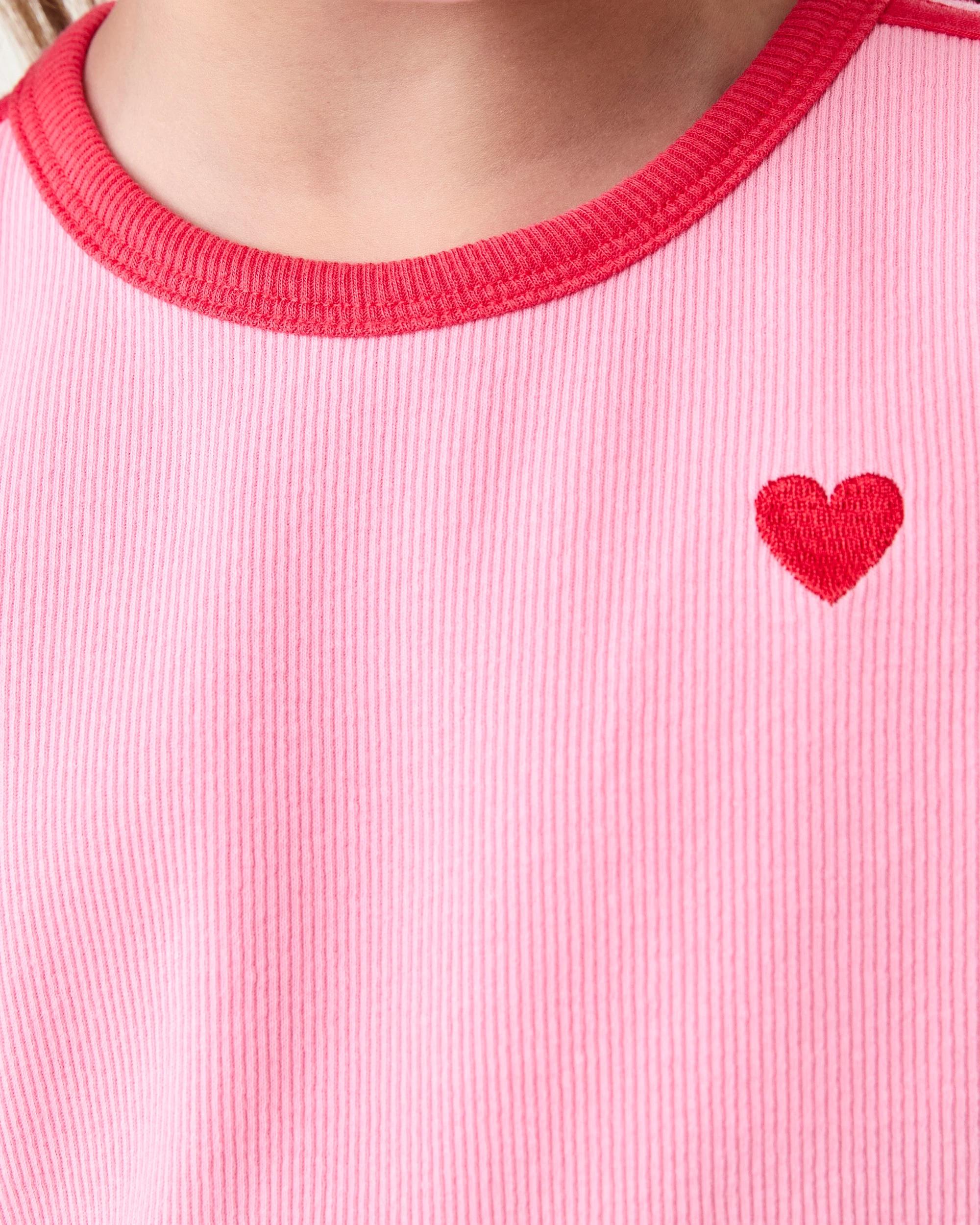 4 Tape Detail Rib Dress Pnk Heart, 4 of 8