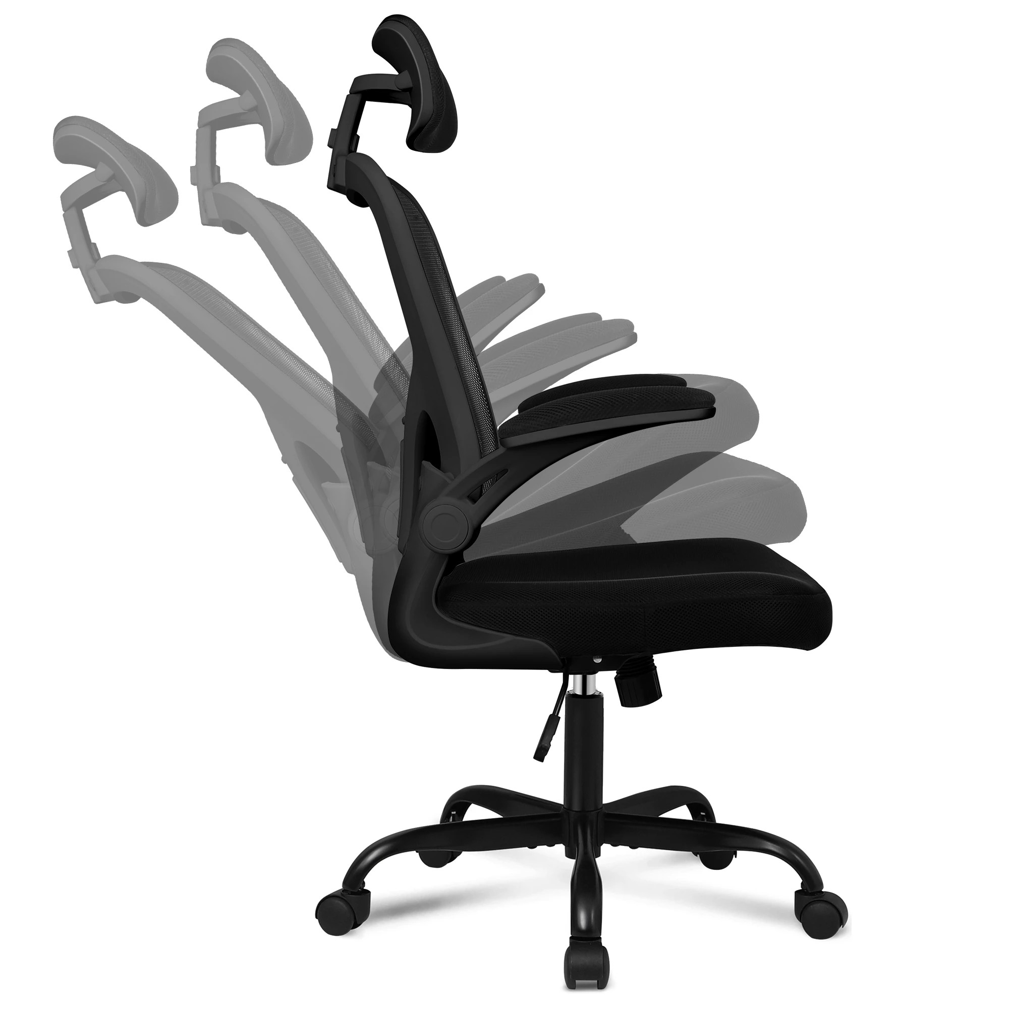 5 Alfordson Mesh Office Chair Executive Fabric Computer Seat Gaming Racing Tilt - Black, 5 of 10