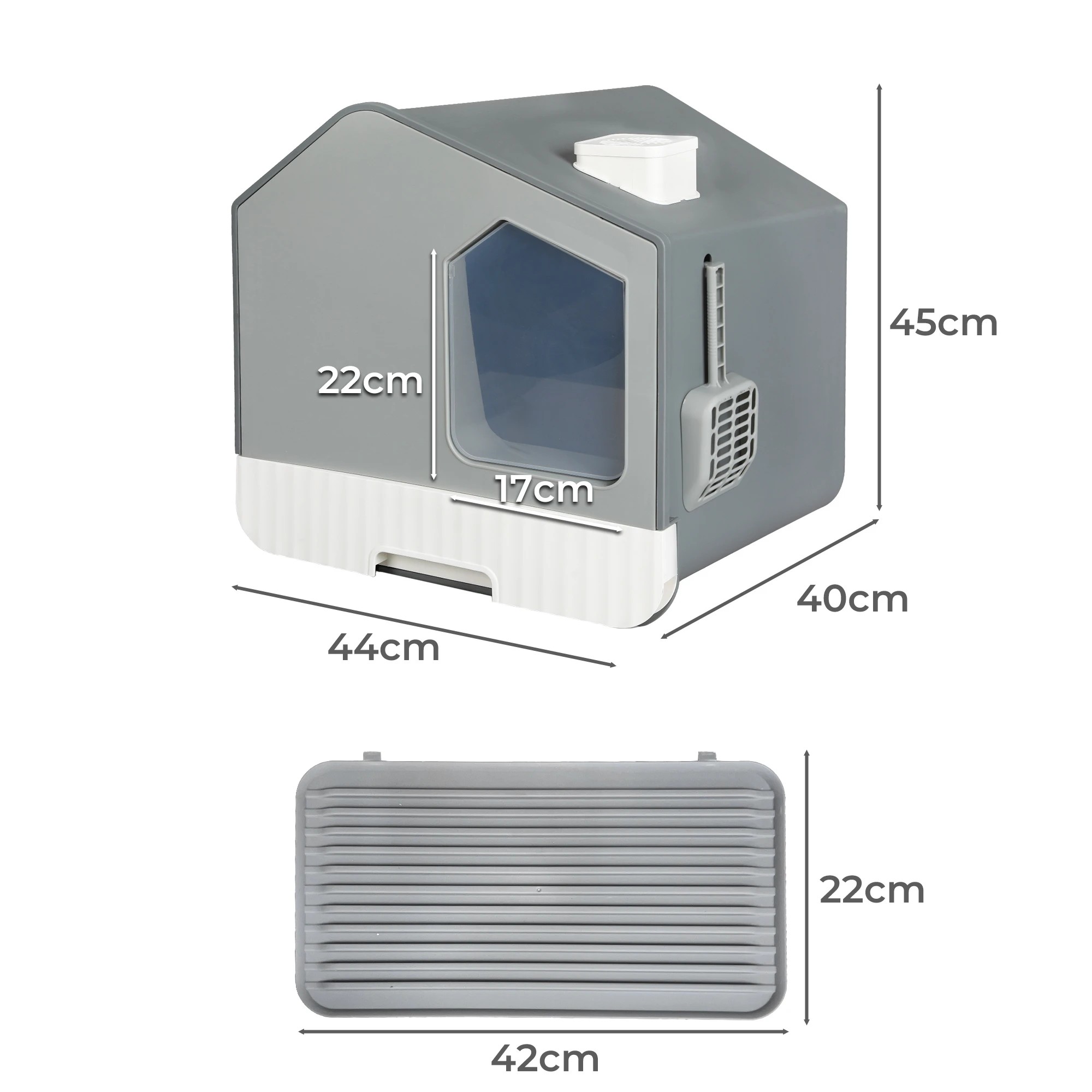 1 Pawz Fully Enclosed Cat Litter Box, 1 of 4
