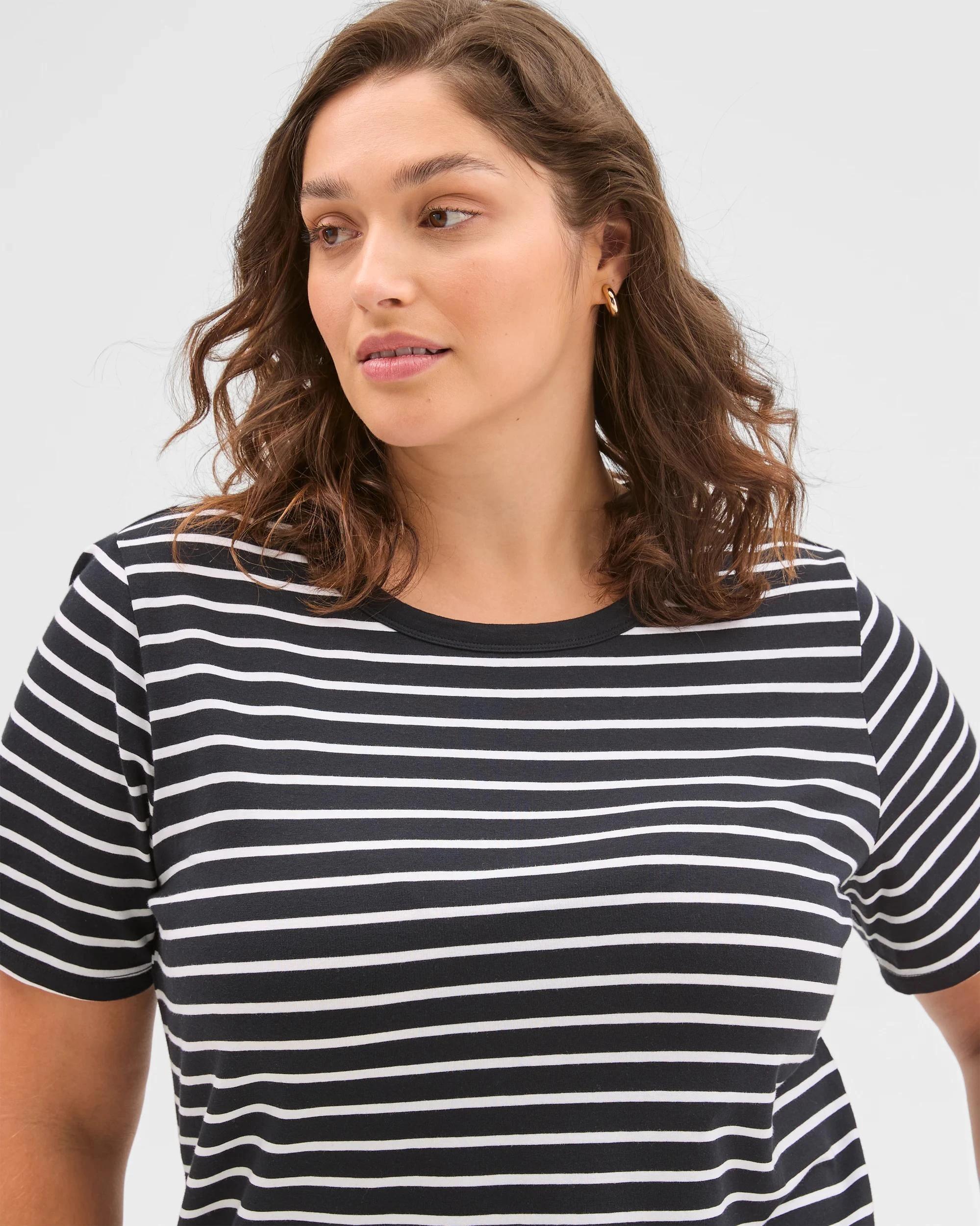 4 Target Curve Plus Size Australian Cotton T-Shirt STRIPE, 4 of 6