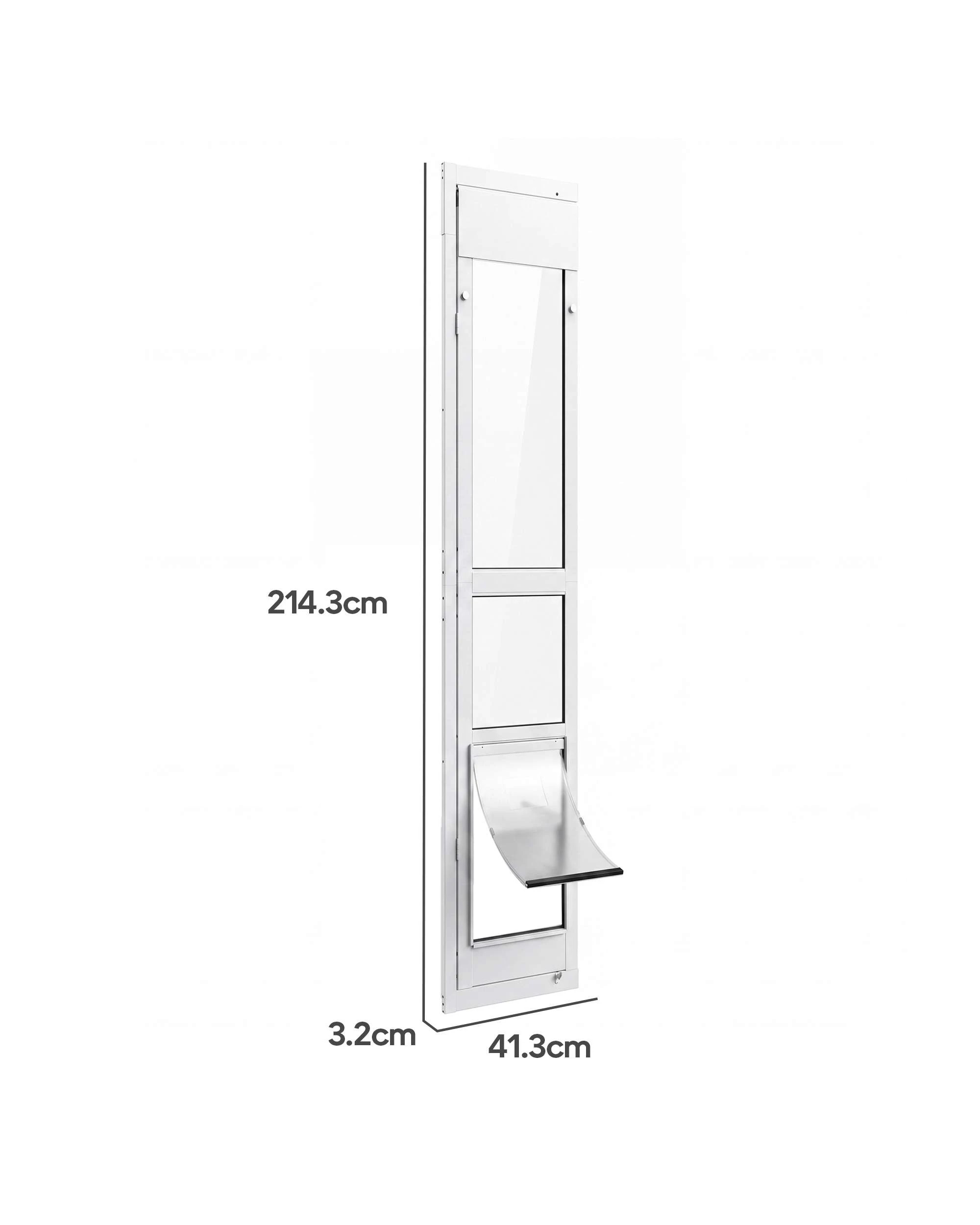 9 Advwin Aluminum Pet Door Insert for Sliding Glass Patio Door, Adjustable Height Lockable, 9 of 9