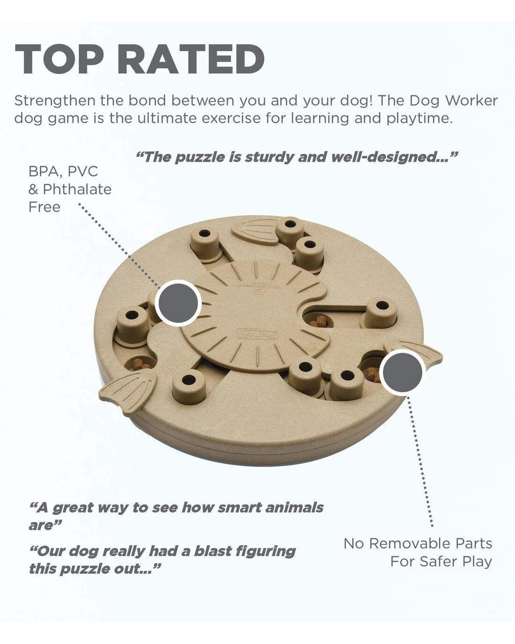 4 Outward Hound Nina Ottosson Dog Worker Treat Dispenser Dog Toy Composite Tan - Brown, 4 of 7