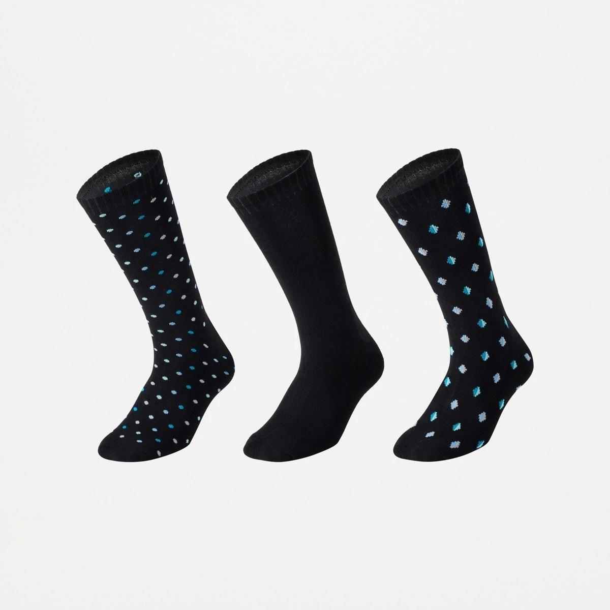 1 3 Pack Bamboo Business Socks BLACK SPOT, 1 of 3