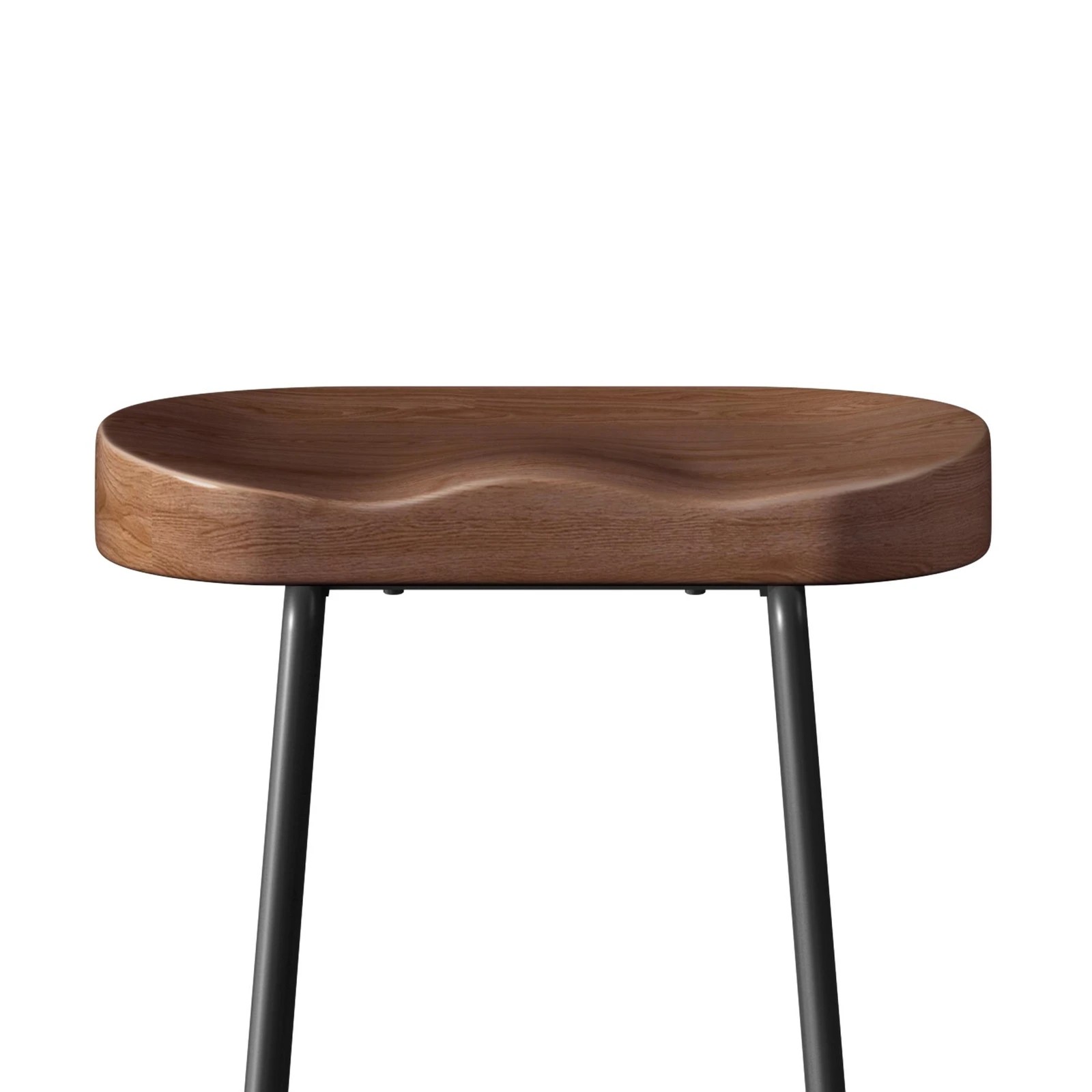 7 Alfordson 2x Bar Stools 75cm Tractor Kitchen Wooden Vintage Retro Chair - Brown, 7 of 10