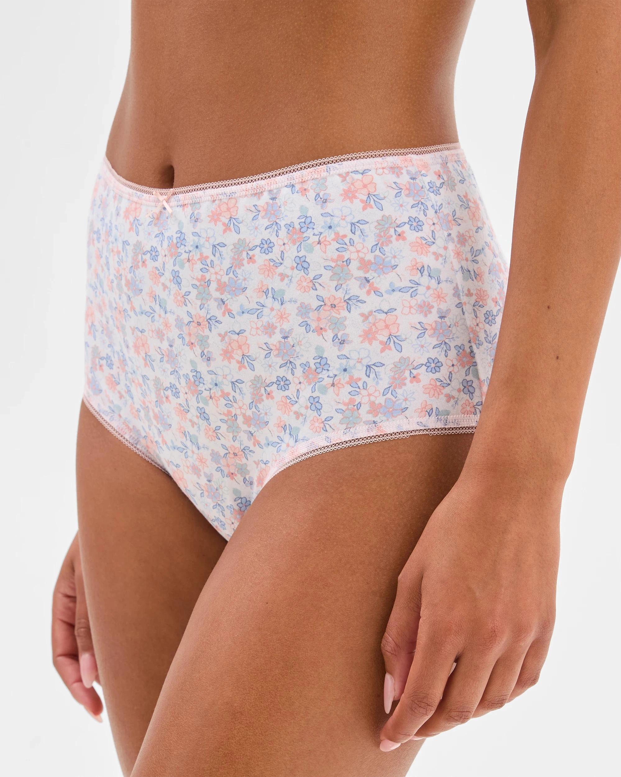 3 Target Woman Australian Cotton Womens Full Briefs 5 Pack FLORAL/BUTTERFLY/MULTI, 3 of 5