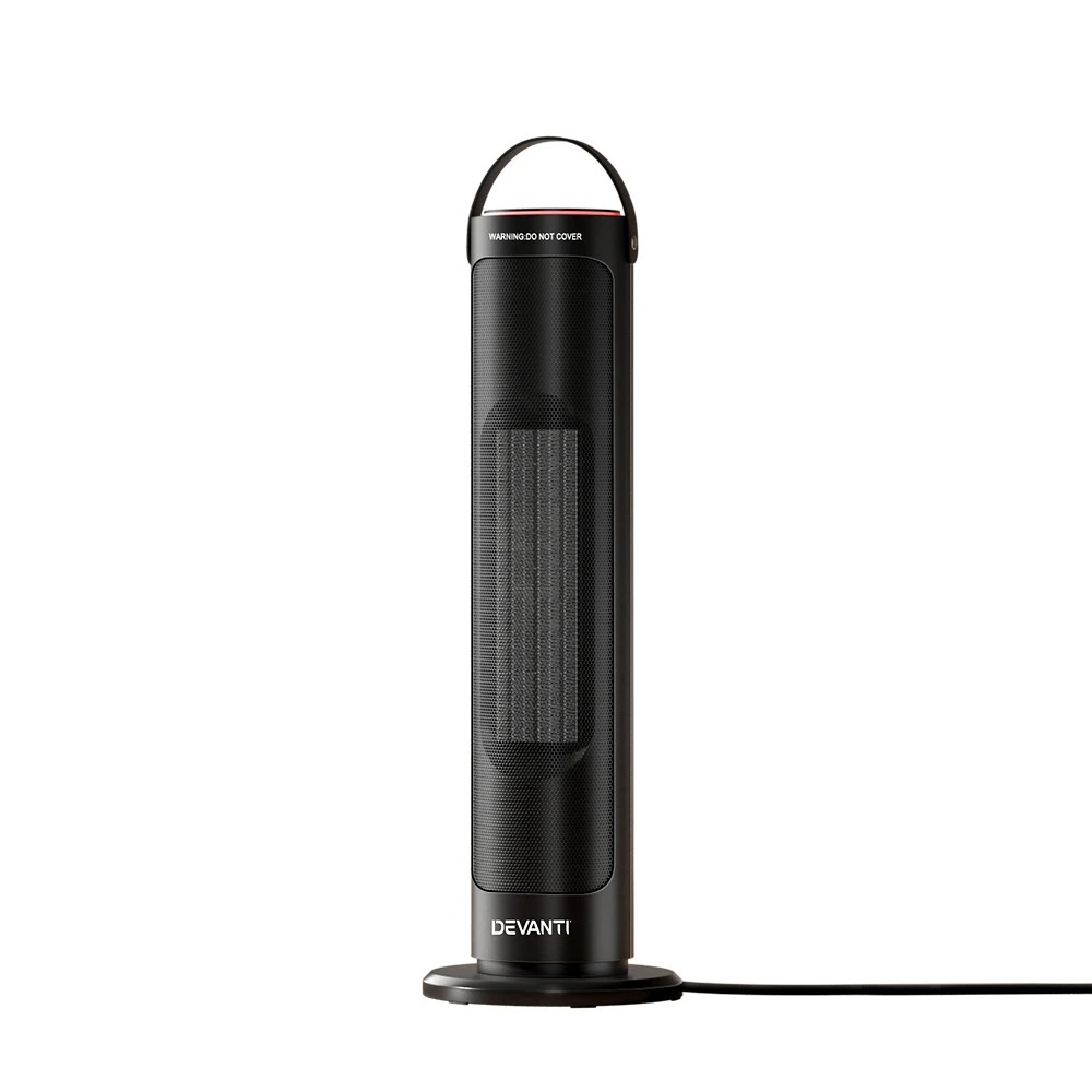 1 Devanti Ceramic Tower Heater - Black, 1 of 6