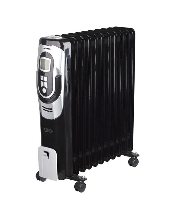 HELLER 11 Fin Column Heater Space Heater WiFi Heater 2400W Heater LCD Display - Black