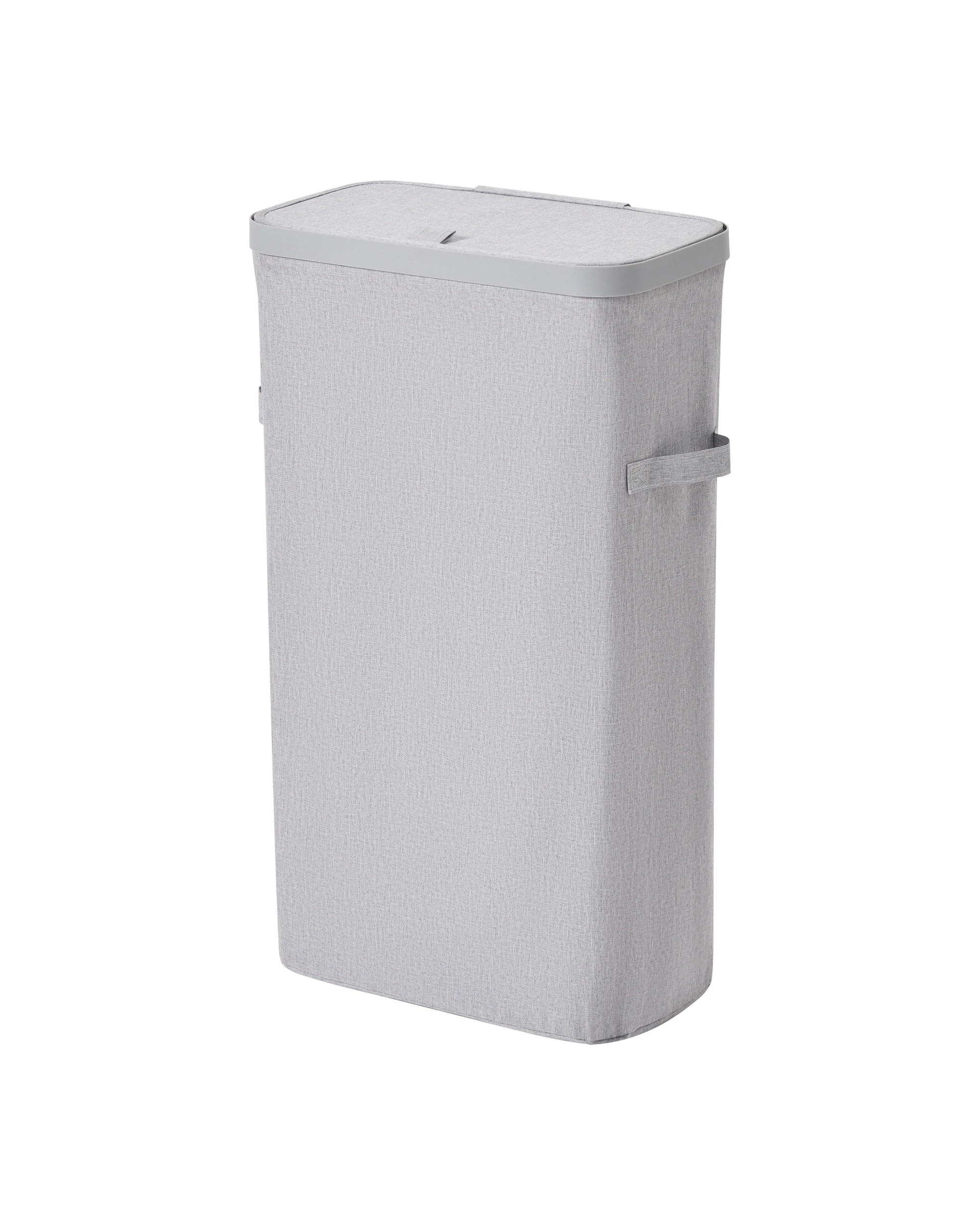 3 Sherwood Voyager Slim Laundry Hamper 40L Faux Linen 22x39x67cm - Grey, 3 of 9
