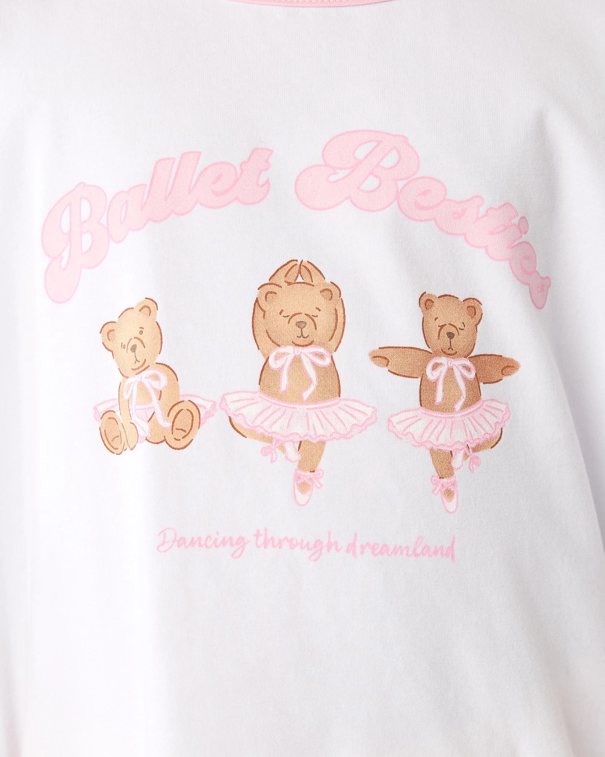 4 Short Sleeve Lounge Pyjama Set Wht Bestie, 4 of 10