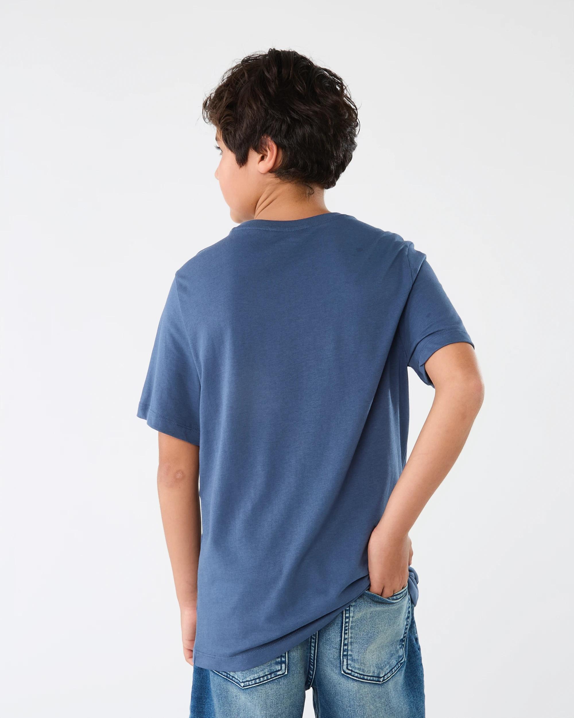 5 Short Sleeve Print T-shirt Blu Varsit, 5 of 8