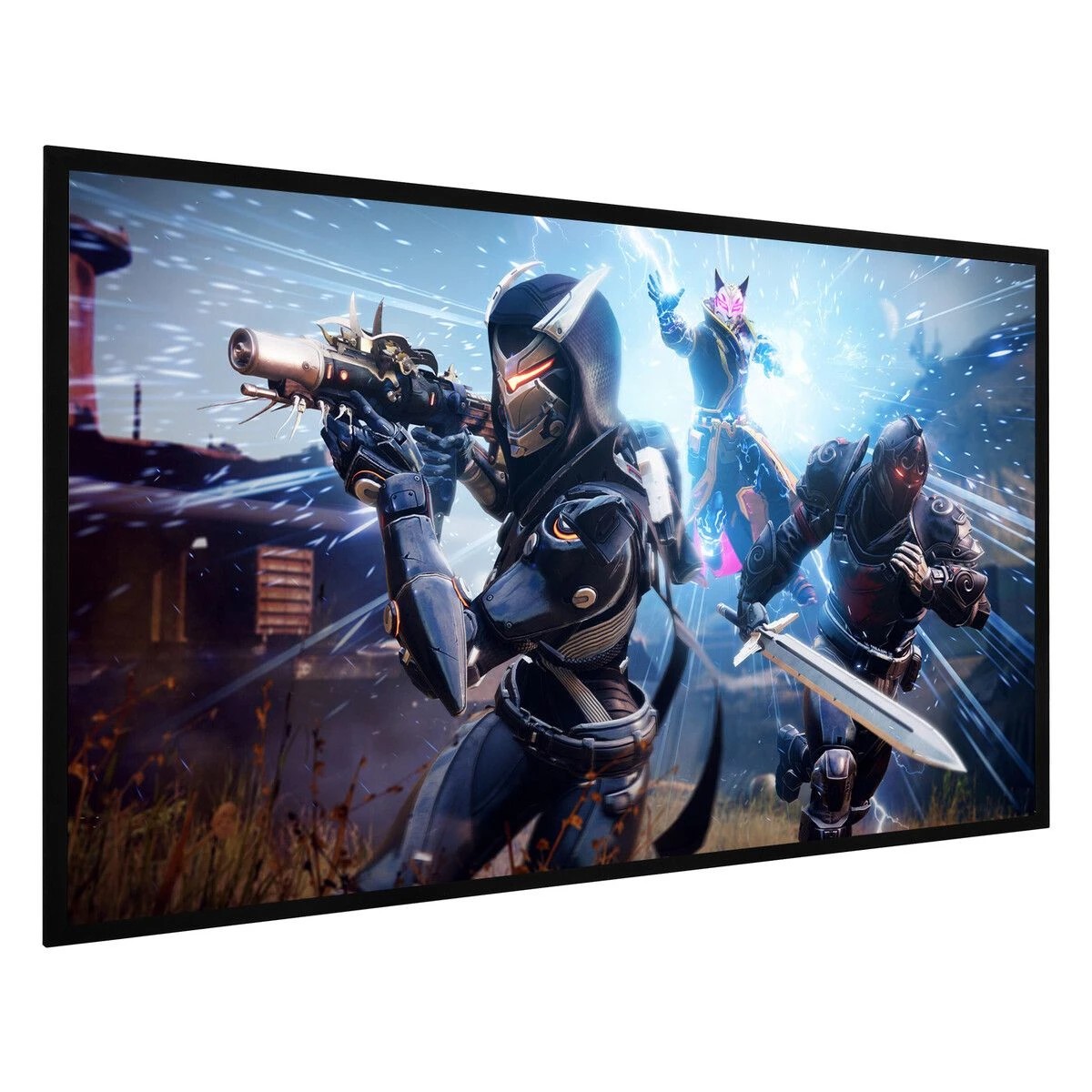 4 AUSWAY Fixed Frame Projector Screen 4K Ultra HD 16:9 Large, 4 of 5