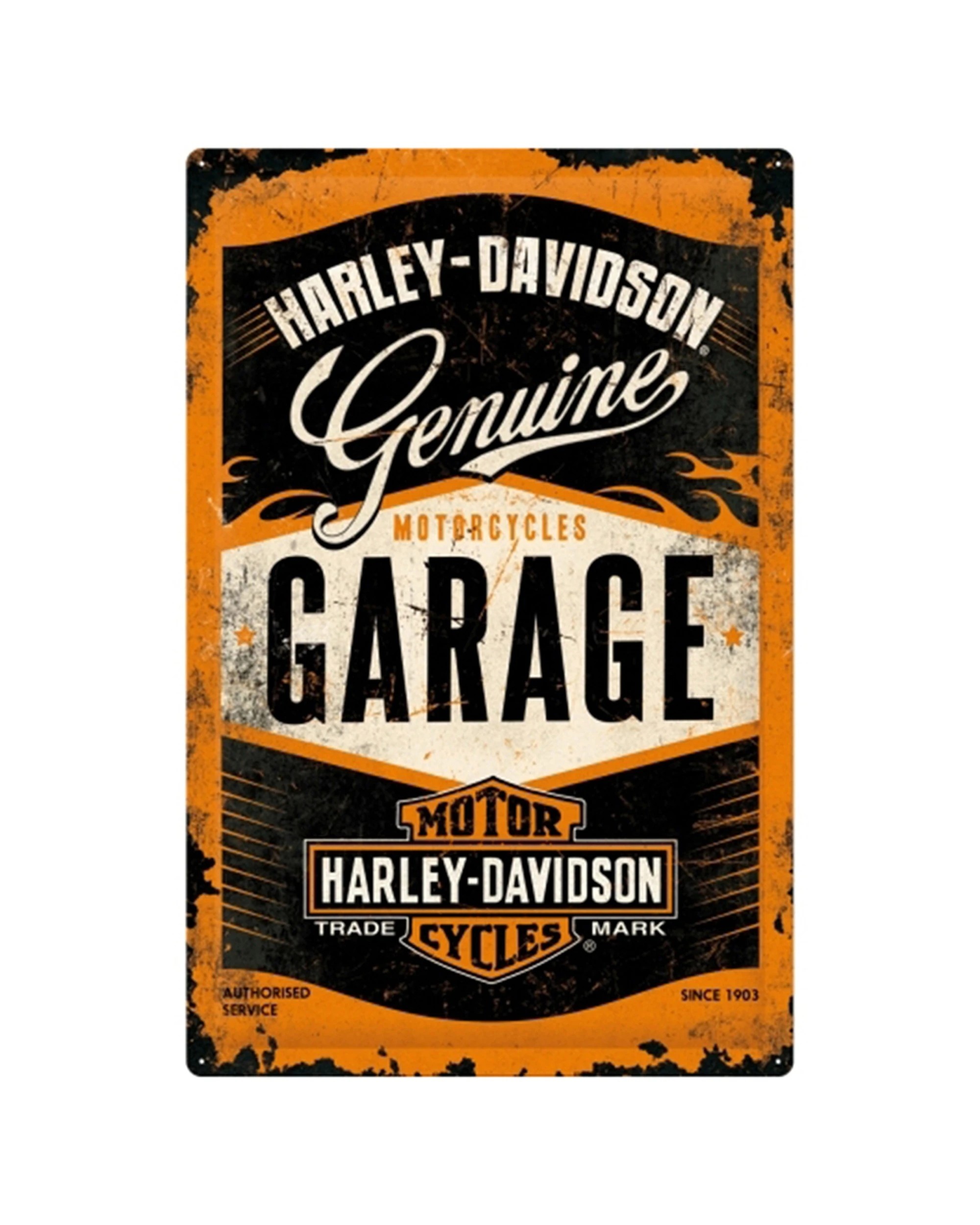 1 Nostalgic-Art XL 40x60cm Metal Wall Art Sign Plaque - Harley Garage - Multi, 1 of 4