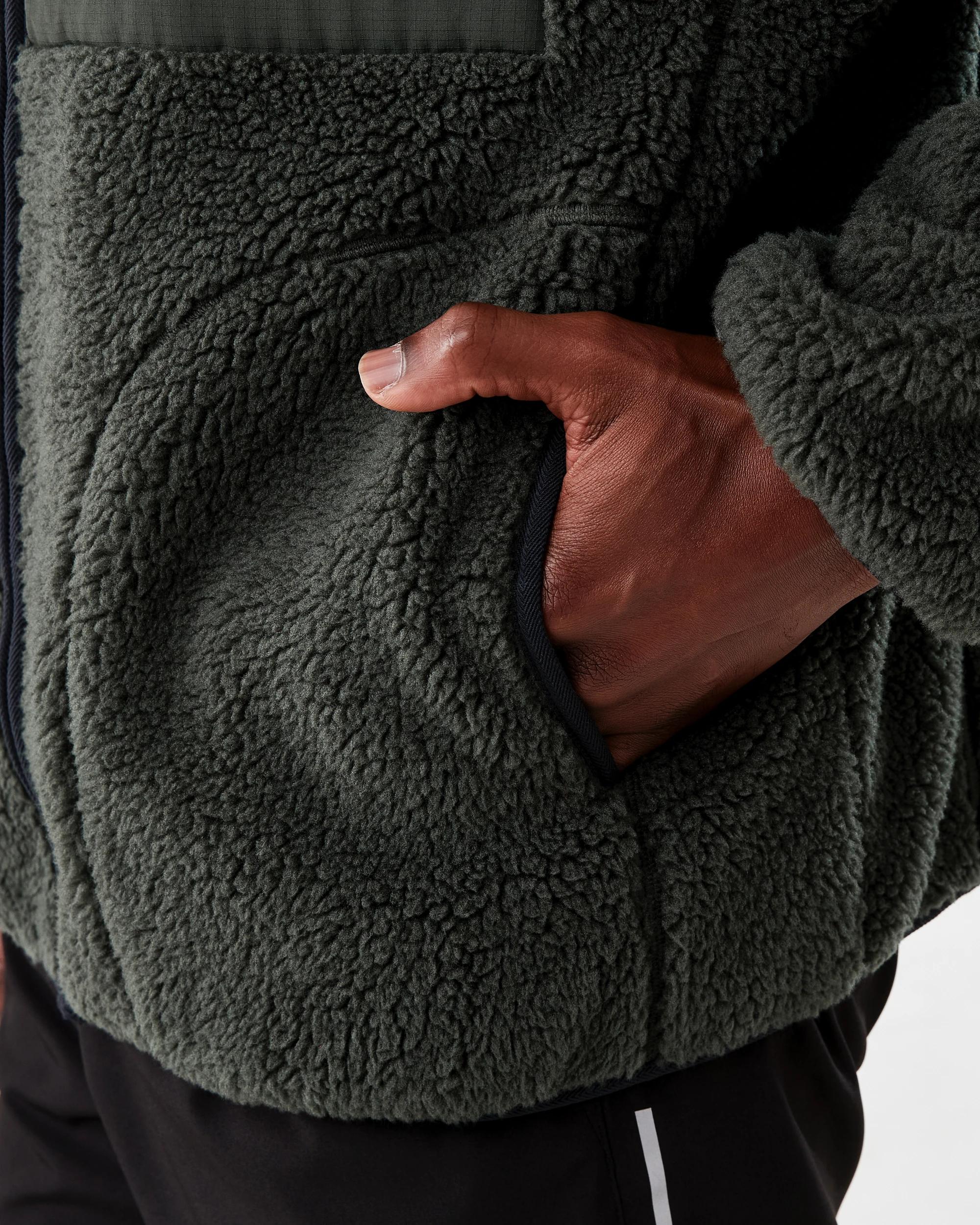 8 Active Mens Outdoor Oversized Sherpa Jacket DEEPST GRN, 8 of 8