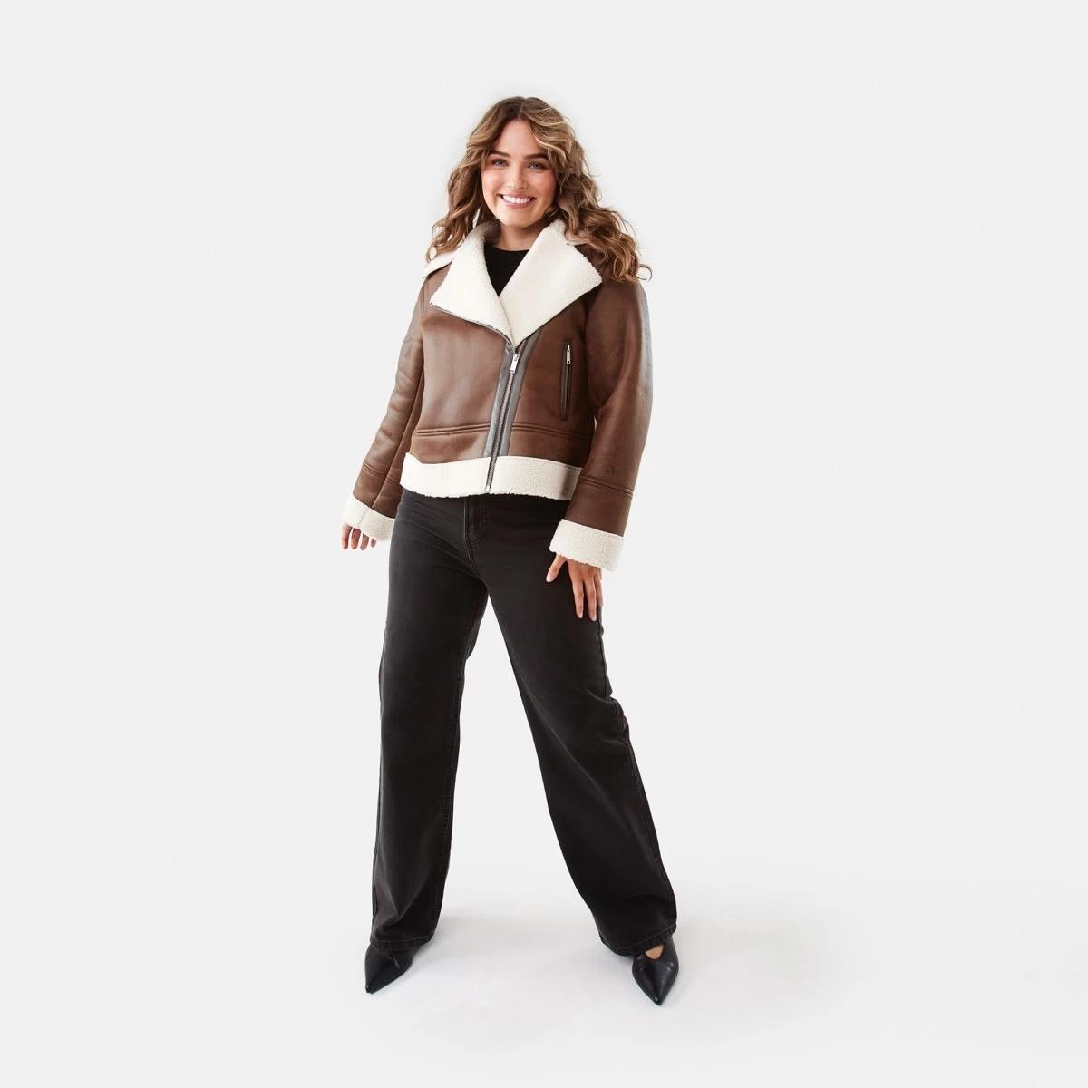 3 Shearling Jacket Melt Brown, 3 of 10