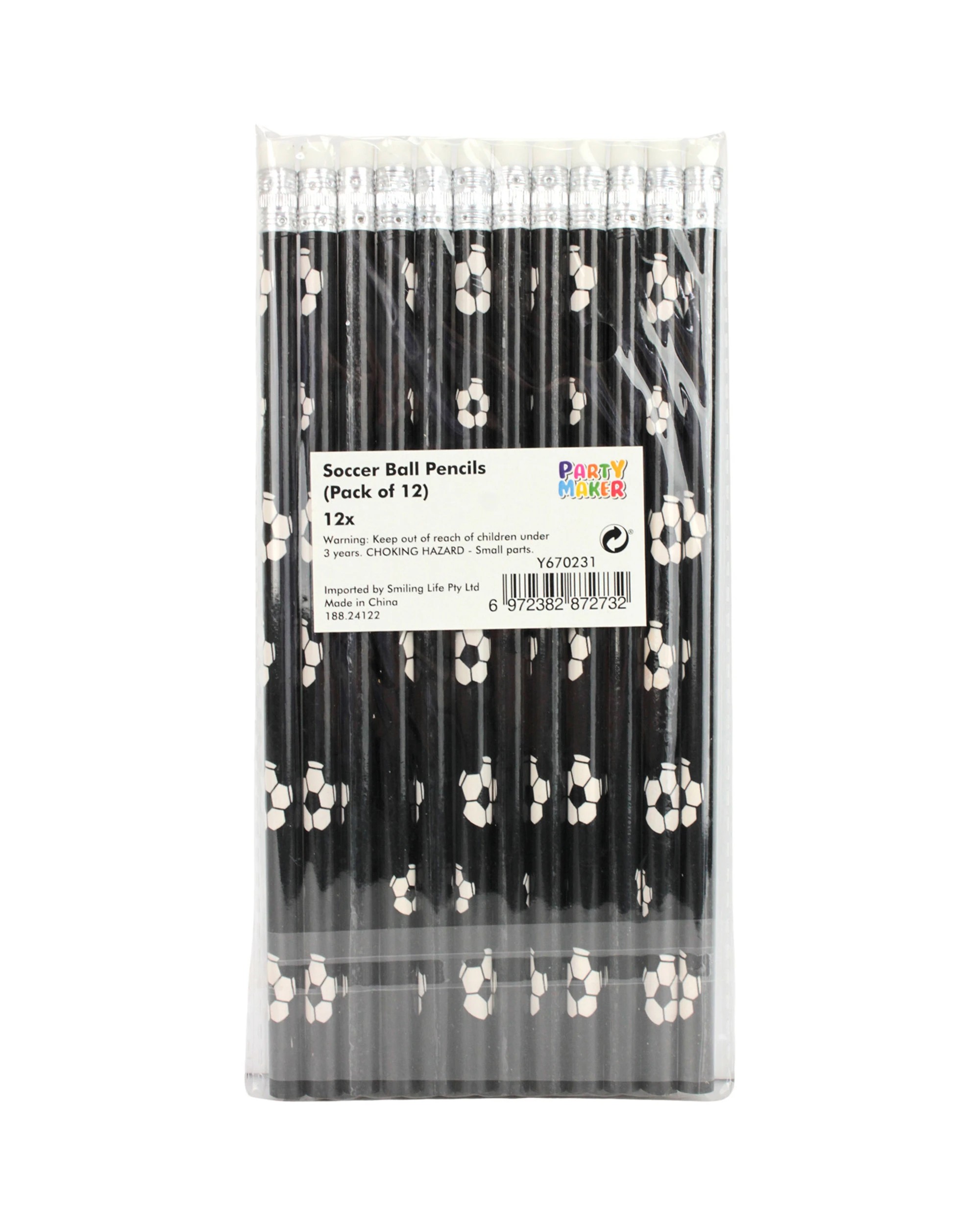 2 Party Maker Soccer Ball Pencils Pack of 12Black - Black, 2 of 2