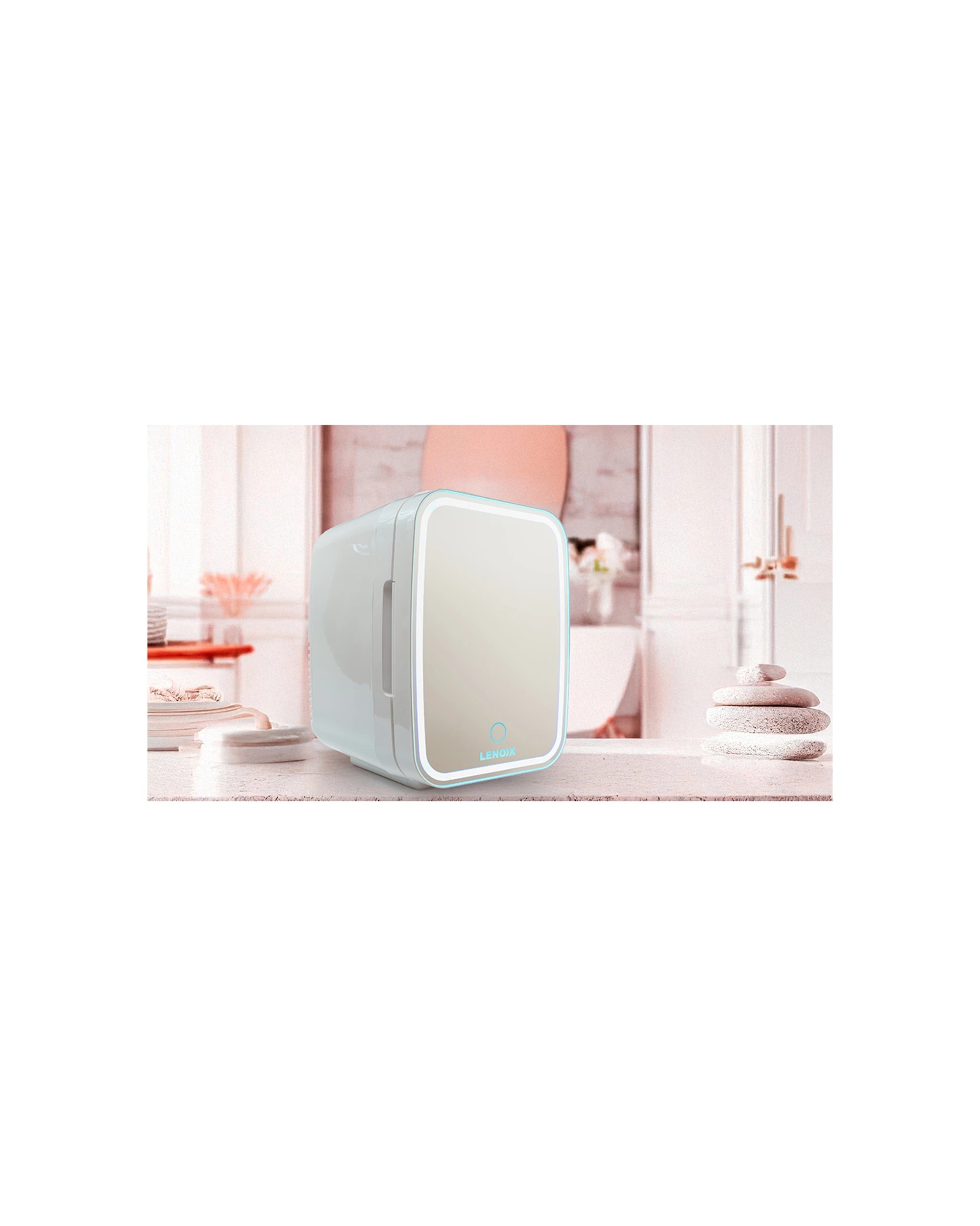 4 Lenoxx Portable Cosmetics And Skincare Electric 43w 4l Beauty Mini Fridge Set - White, 4 of 9