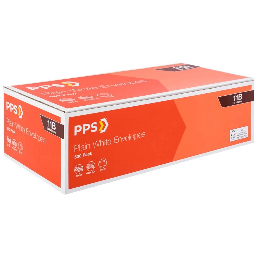 1 PPS Plainface 11B Envelopes White 500 Pack, 1 of 3